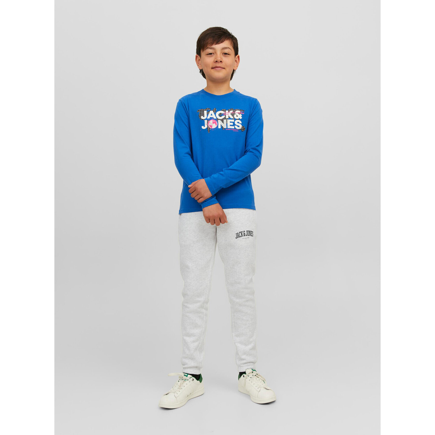 Jack&Jones Junior Teplákové nohavice 12237403 Sivá Slim Fit - Pepit.sk