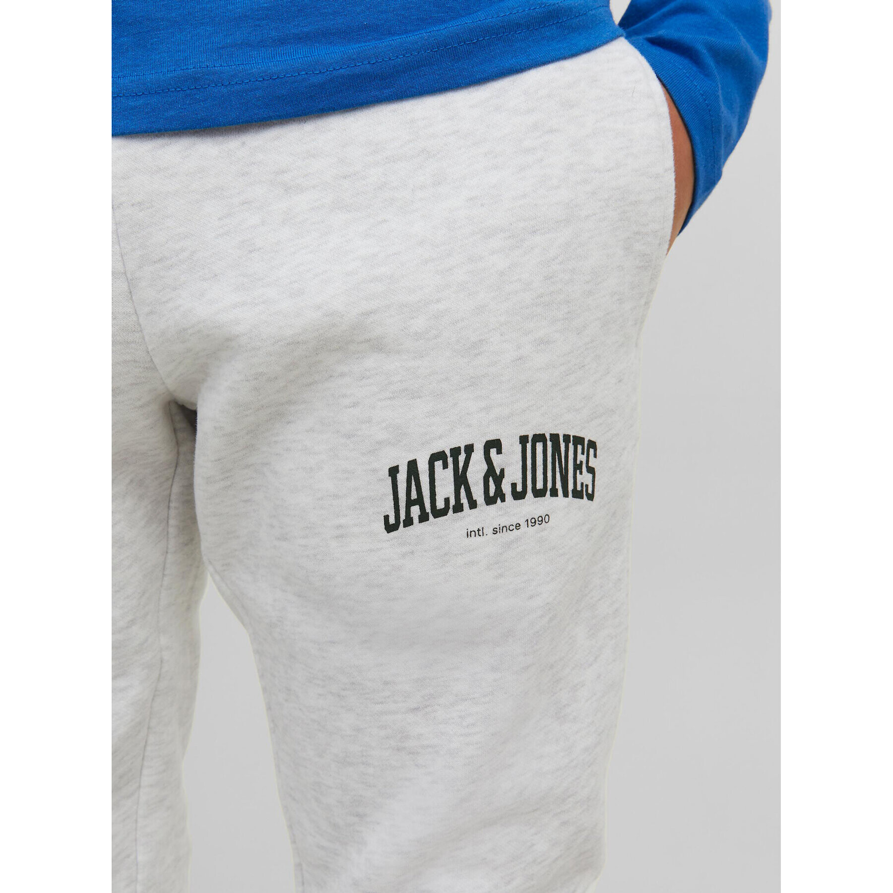 Jack&Jones Junior Teplákové nohavice 12237403 Sivá Slim Fit - Pepit.sk