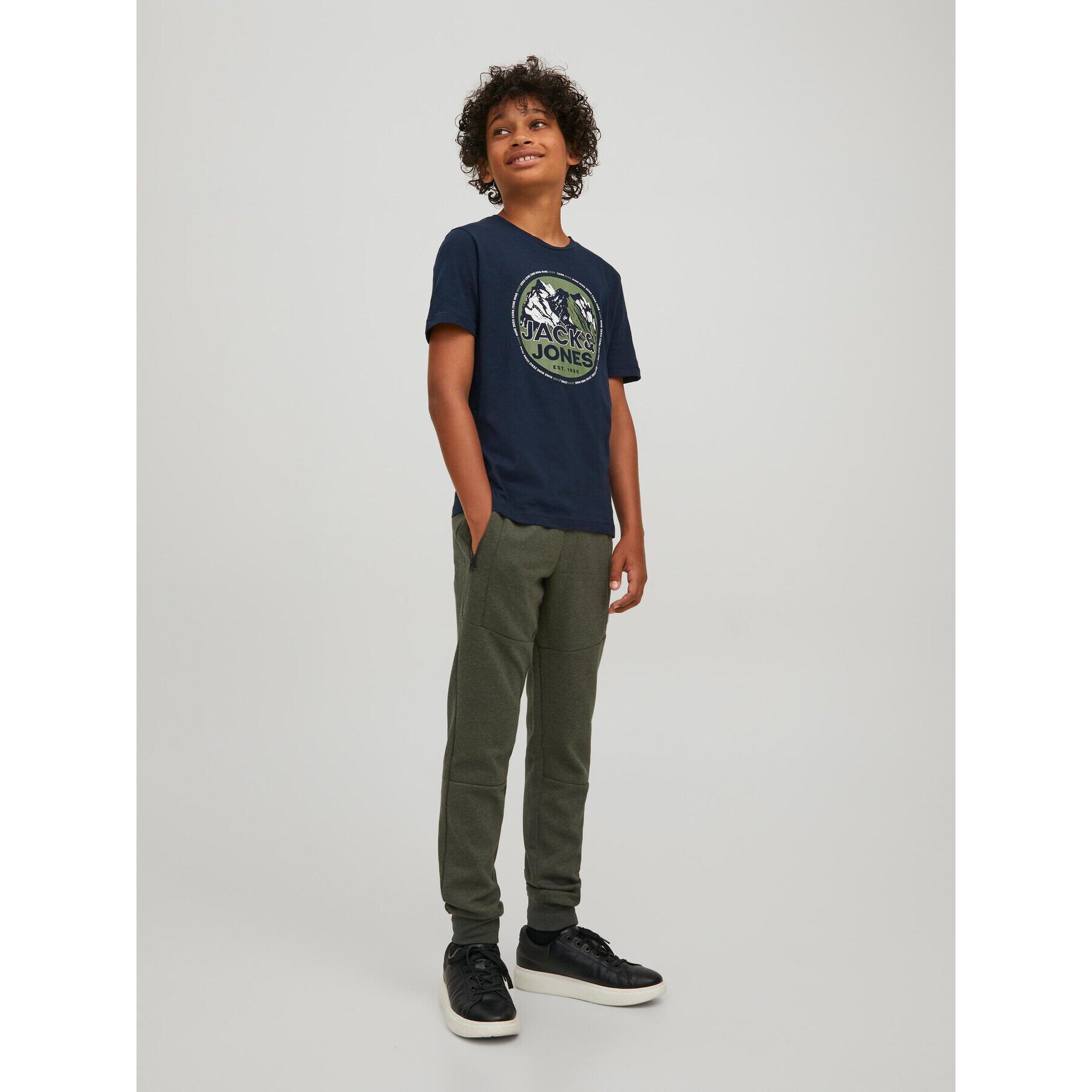 Jack&Jones Junior Teplákové nohavice Will 12189809 Zelená Regular Fit - Pepit.sk