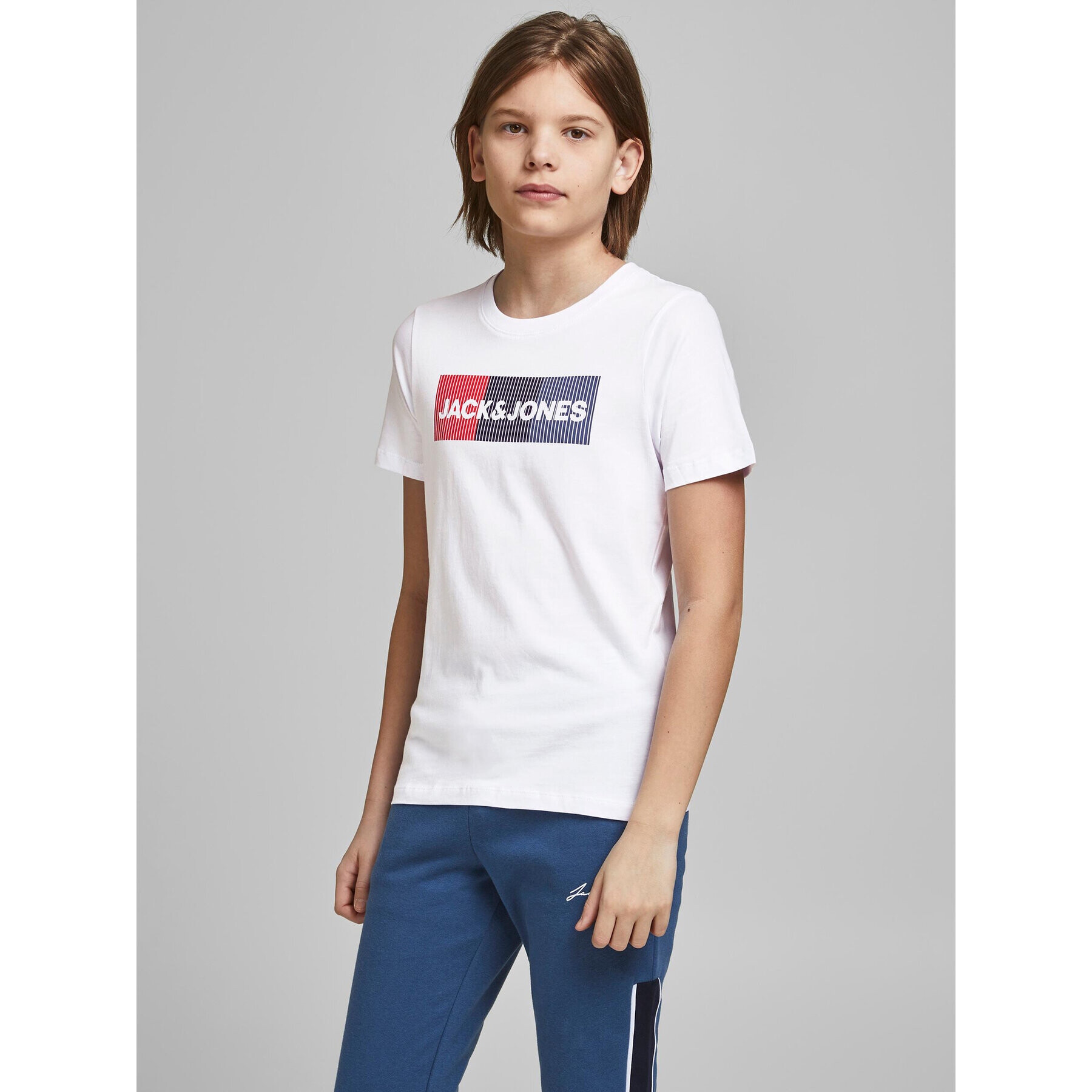 Jack&Jones Junior Tričko 12152730 Biela Regular Fit - Pepit.sk