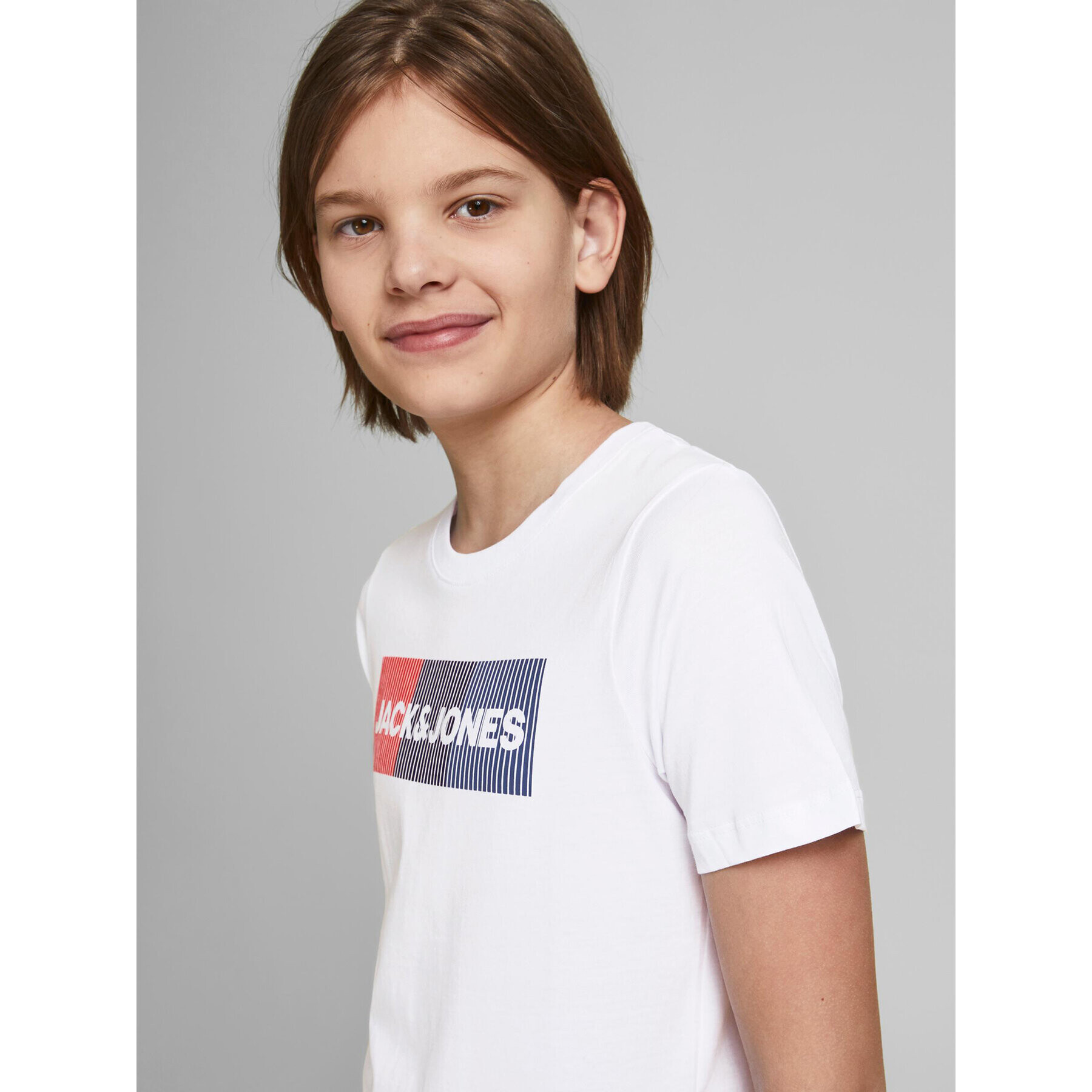 Jack&Jones Junior Tričko 12152730 Biela Regular Fit - Pepit.sk