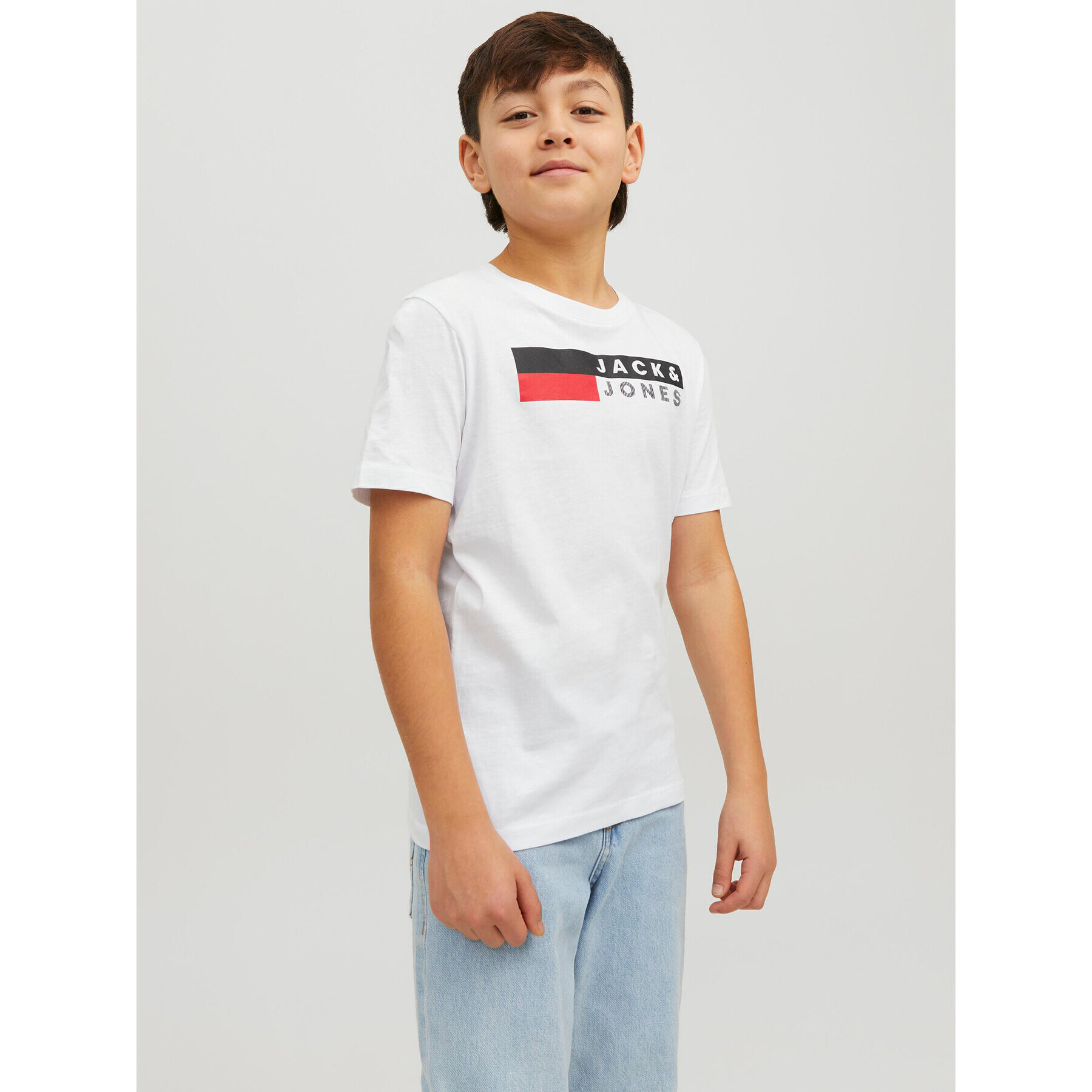 Jack&Jones Junior Tričko 12231298 Biela Regular Fit - Pepit.sk