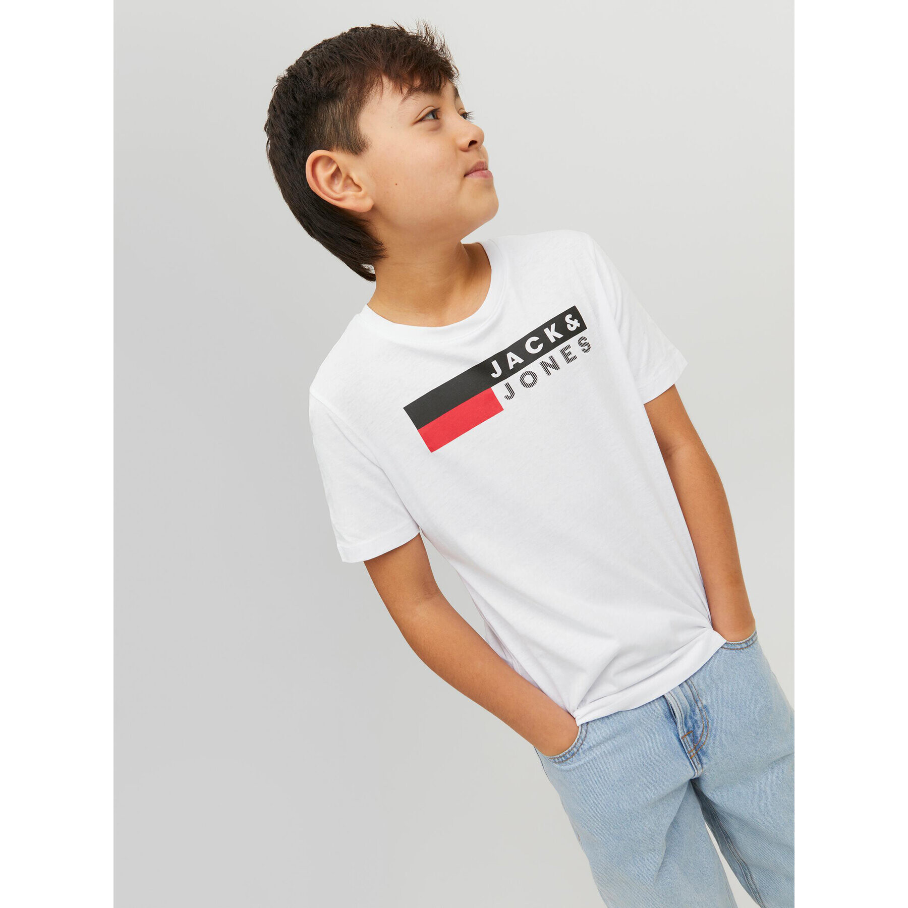 Jack&Jones Junior Tričko 12231298 Biela Regular Fit - Pepit.sk