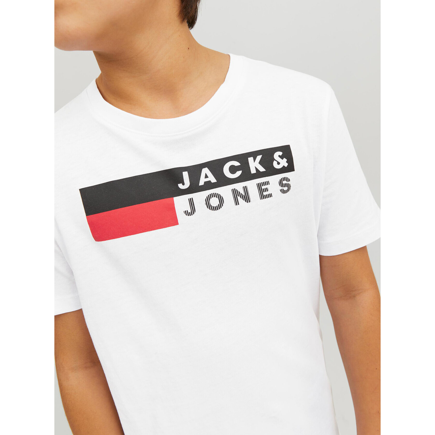 Jack&Jones Junior Tričko 12231298 Biela Regular Fit - Pepit.sk