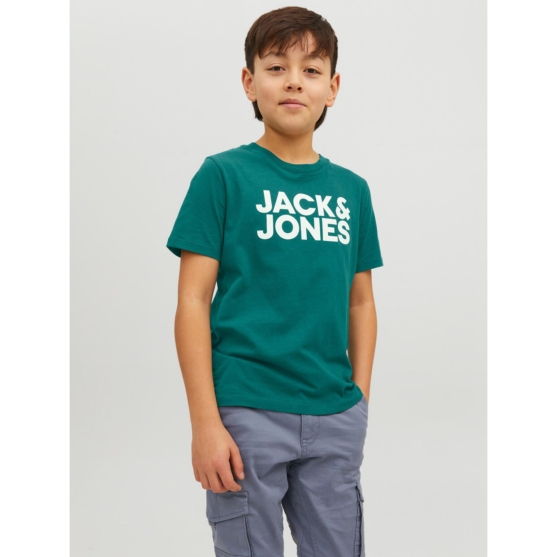 Jack&Jones Junior Tričko Corp Logo 12152730 Zelená Regular Fit - Pepit.sk