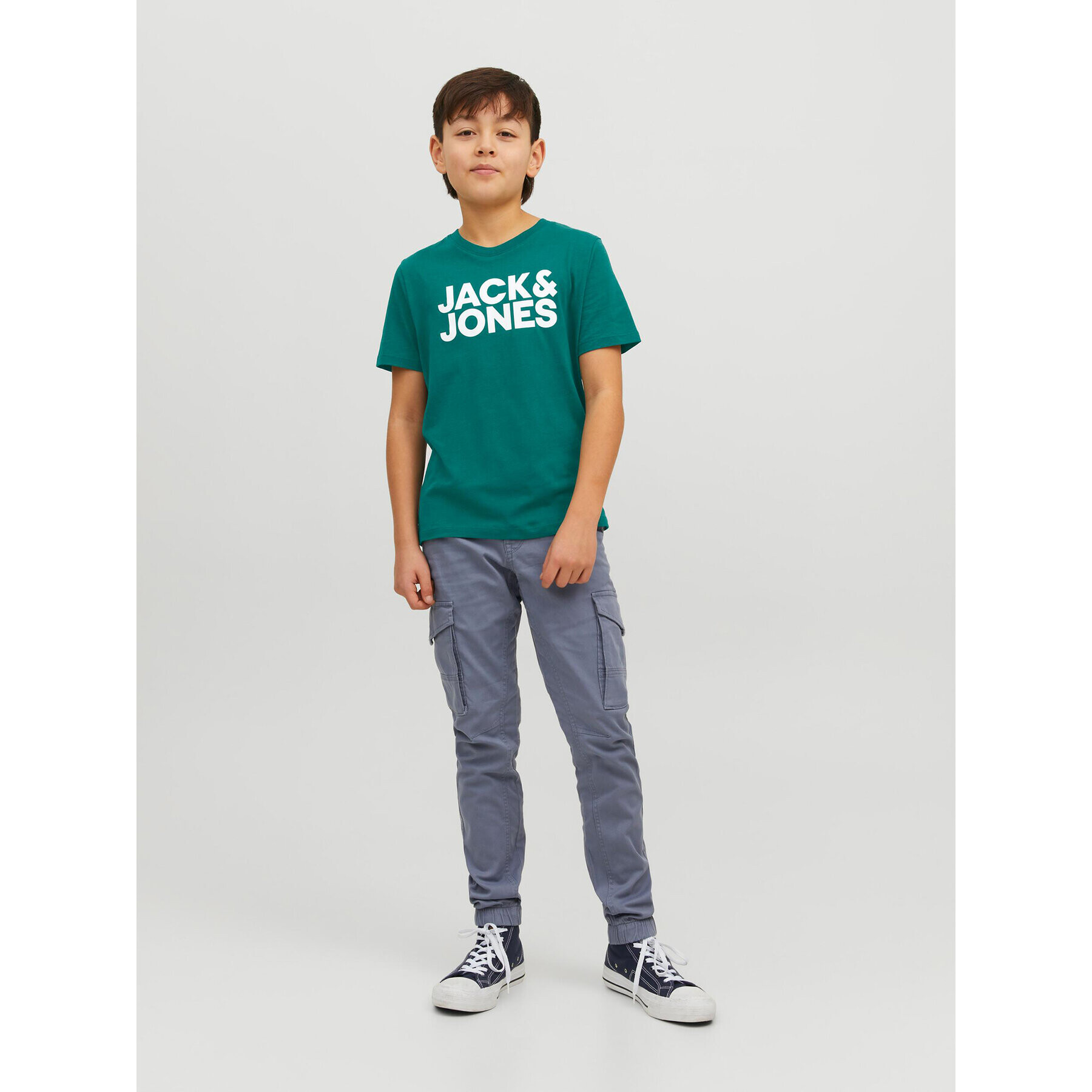 Jack&Jones Junior Tričko Corp Logo 12152730 Zelená Regular Fit - Pepit.sk