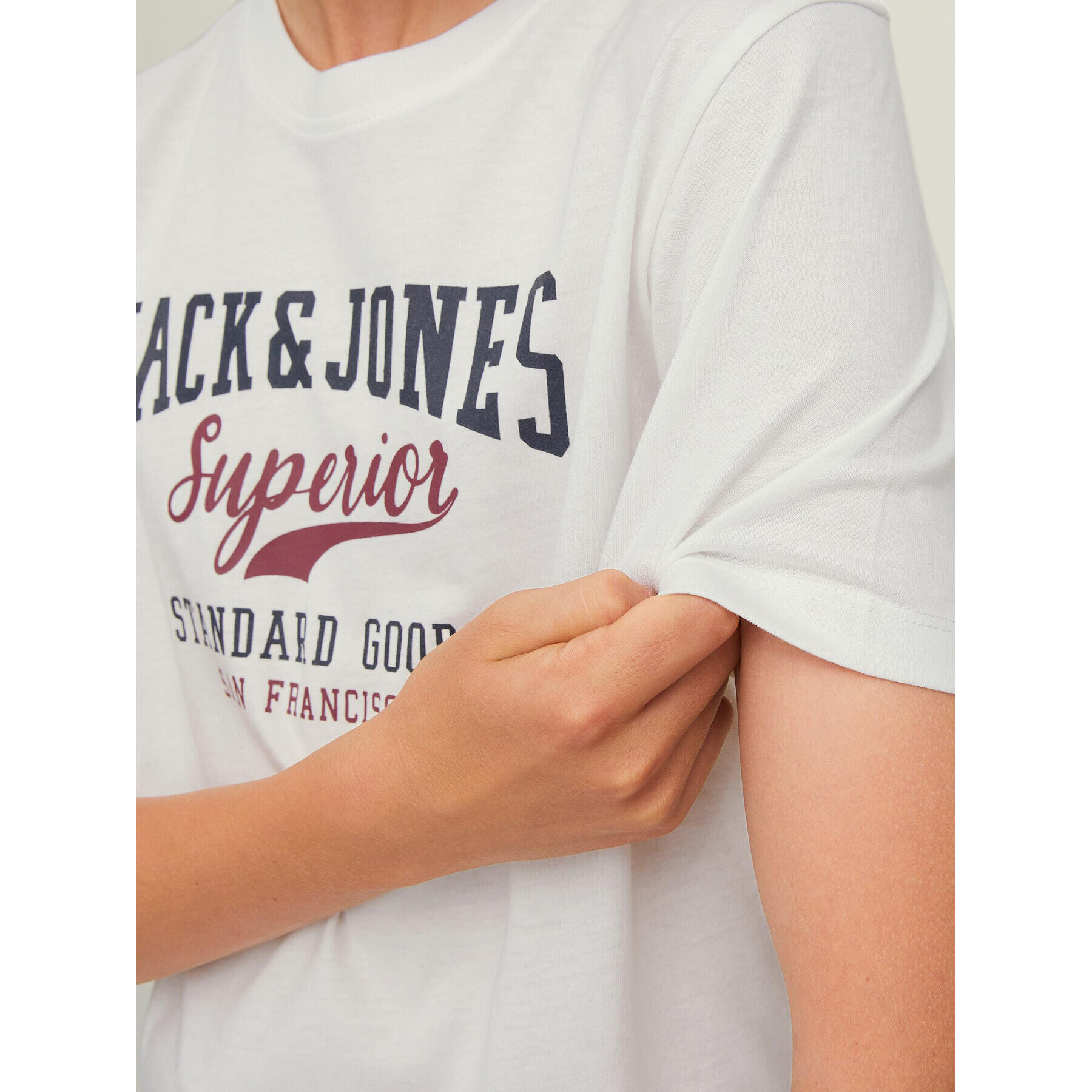 Jack&Jones Junior Tričko Logo 12213081 Béžová Regular Fit - Pepit.sk