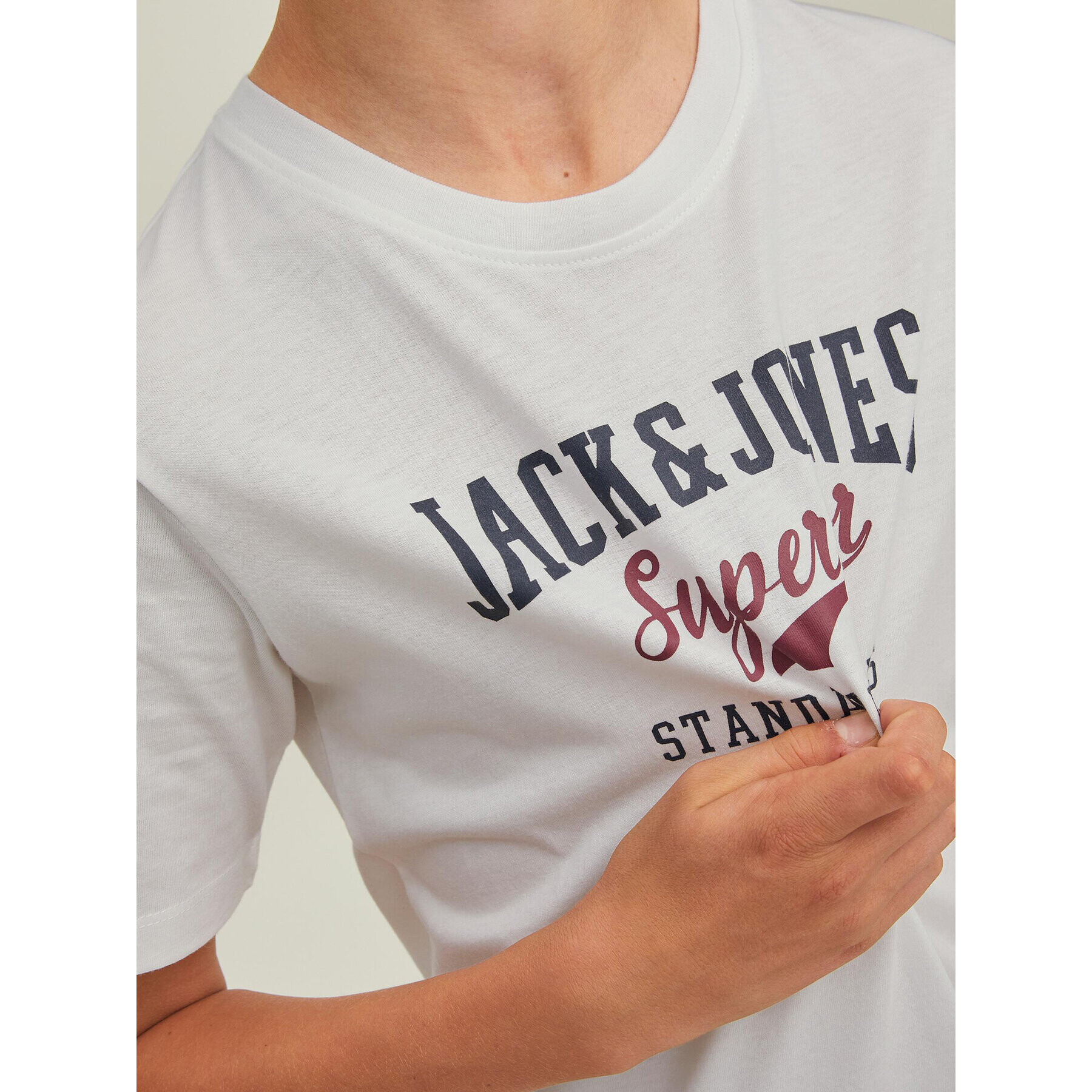 Jack&Jones Junior Tričko Logo 12213081 Béžová Regular Fit - Pepit.sk