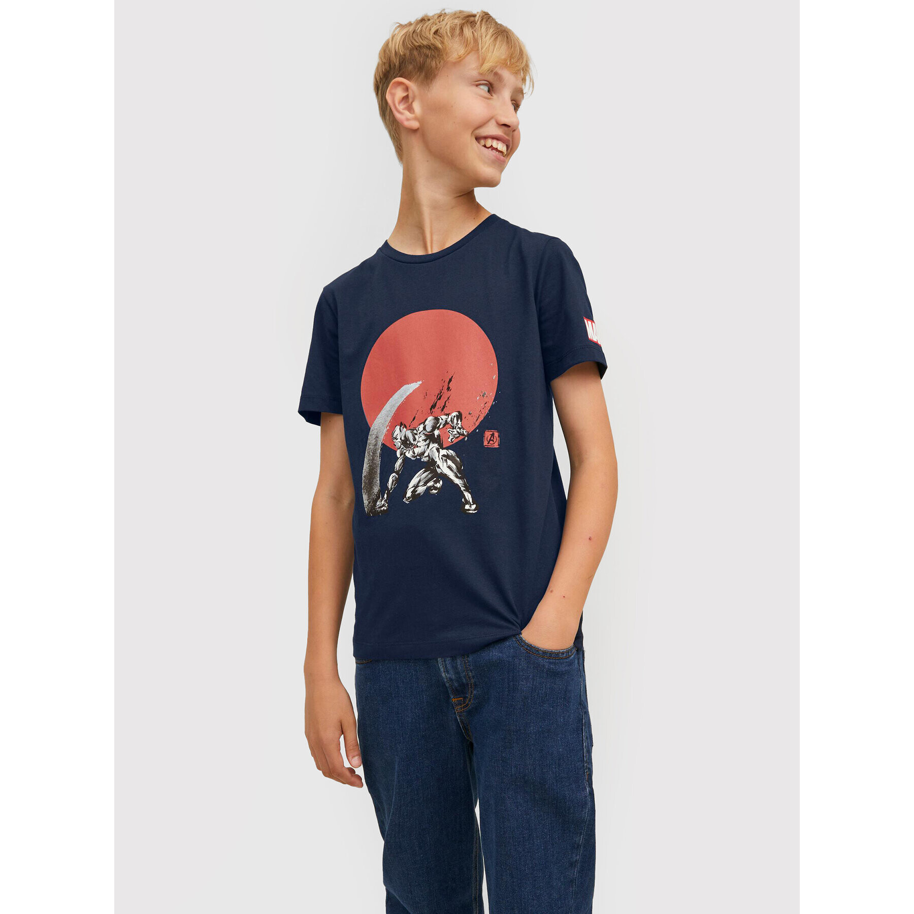 Jack&Jones Junior Tričko MARVEL Crew 12217797 Tmavomodrá Regular Fit - Pepit.sk