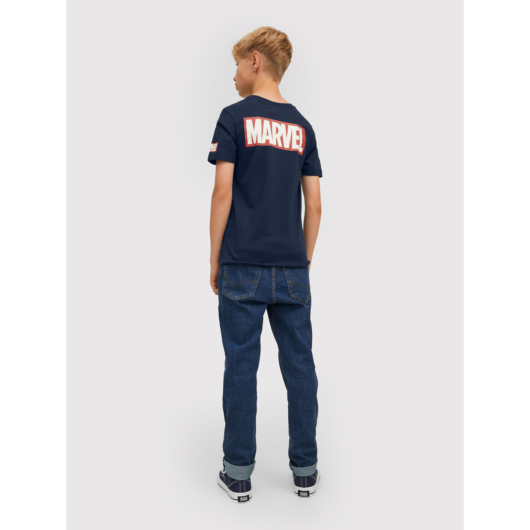 Jack&Jones Junior Tričko MARVEL Crew 12217797 Tmavomodrá Regular Fit - Pepit.sk