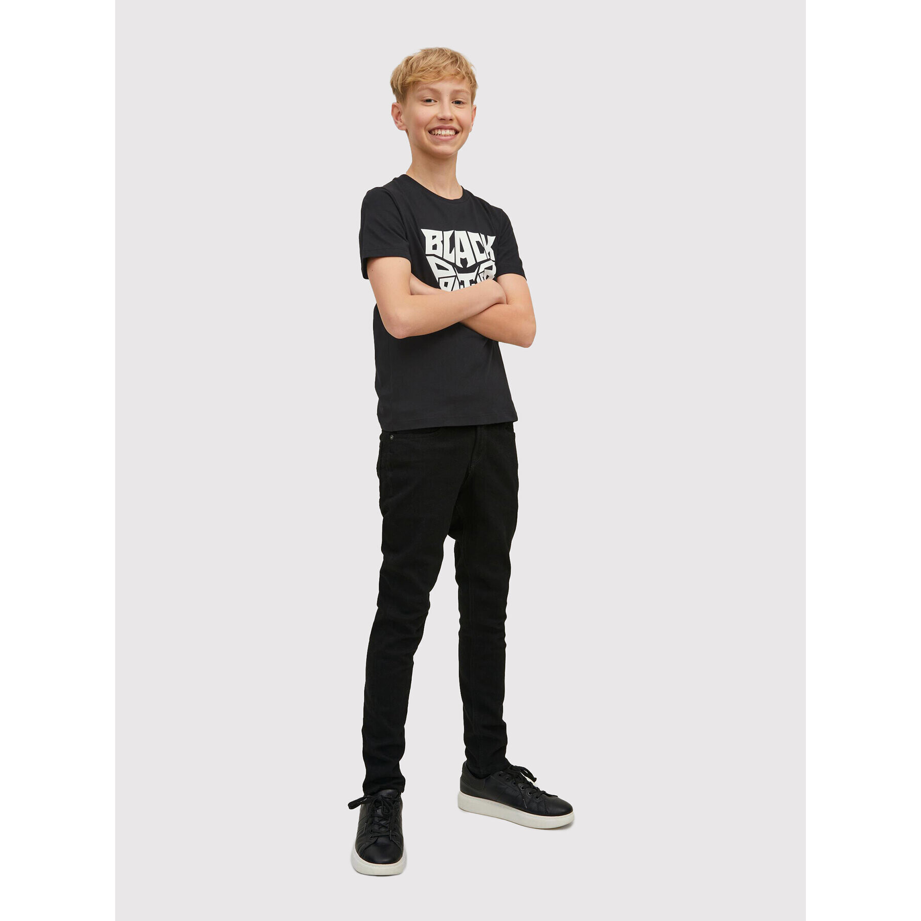 Jack&Jones Junior Tričko MARVEL Kanda 12217772 Čierna Regular Fit - Pepit.sk