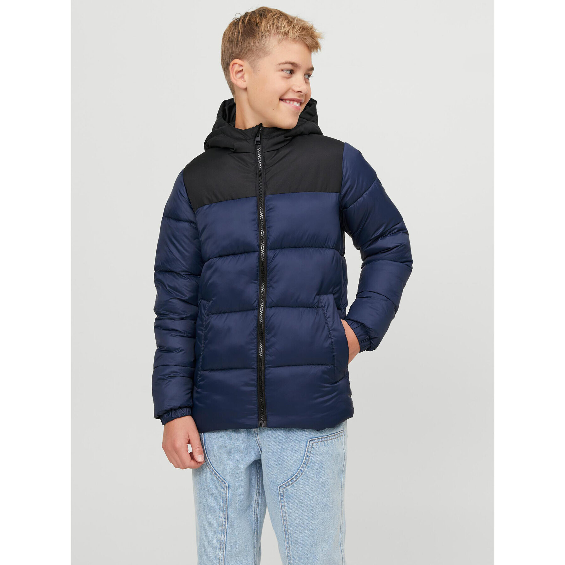 Jack&Jones Junior Vatovaná bunda 12236884 Tmavomodrá Regular Fit - Pepit.sk