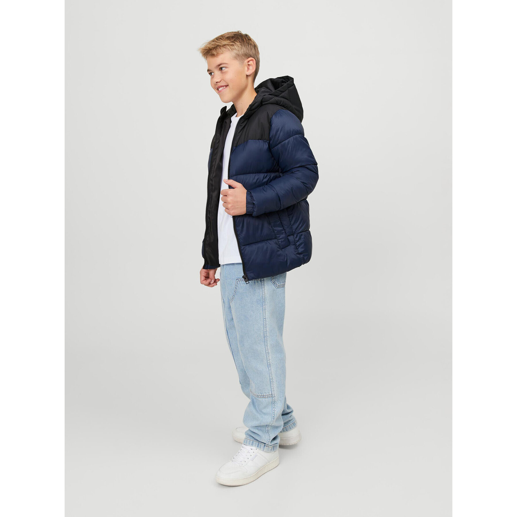 Jack&Jones Junior Vatovaná bunda 12236884 Tmavomodrá Regular Fit - Pepit.sk