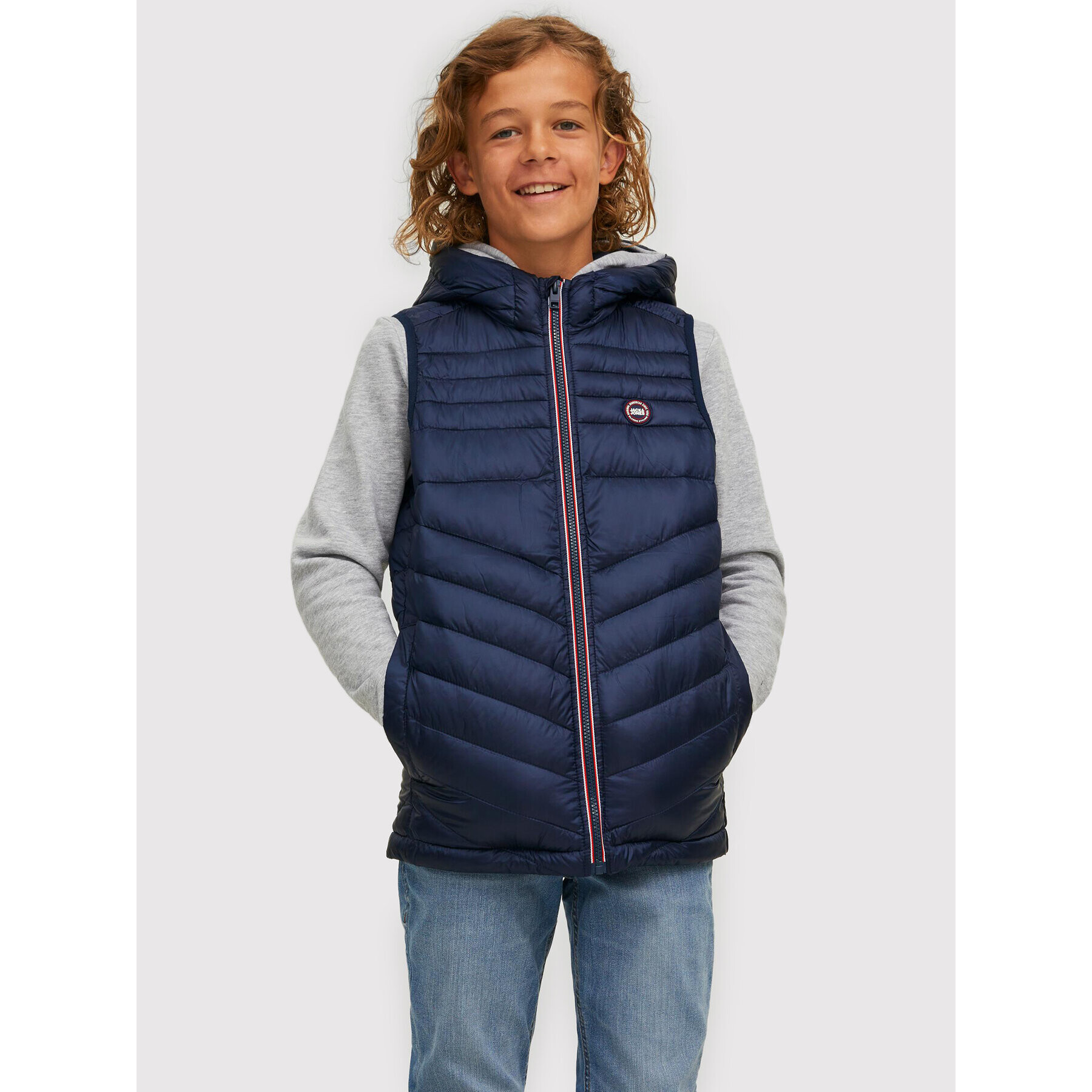 Jack&Jones Junior Vesta Hero 12212854 Tmavomodrá Regular Fit - Pepit.sk