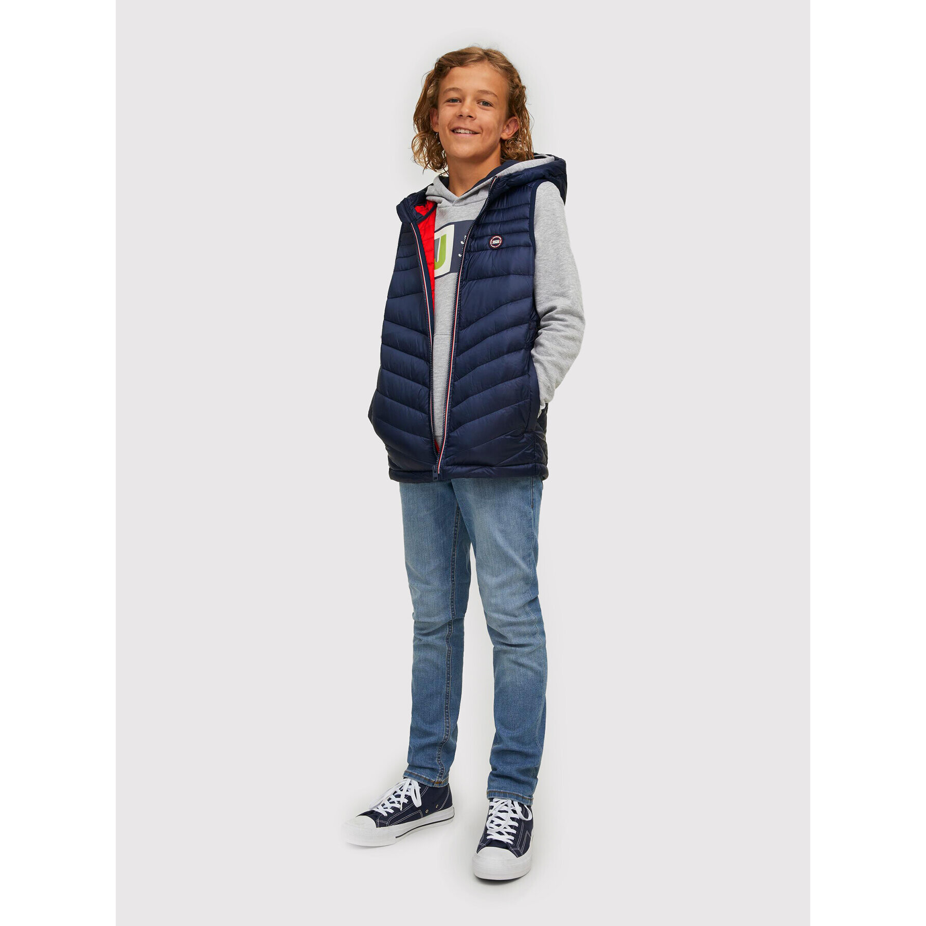 Jack&Jones Junior Vesta Hero 12212854 Tmavomodrá Regular Fit - Pepit.sk