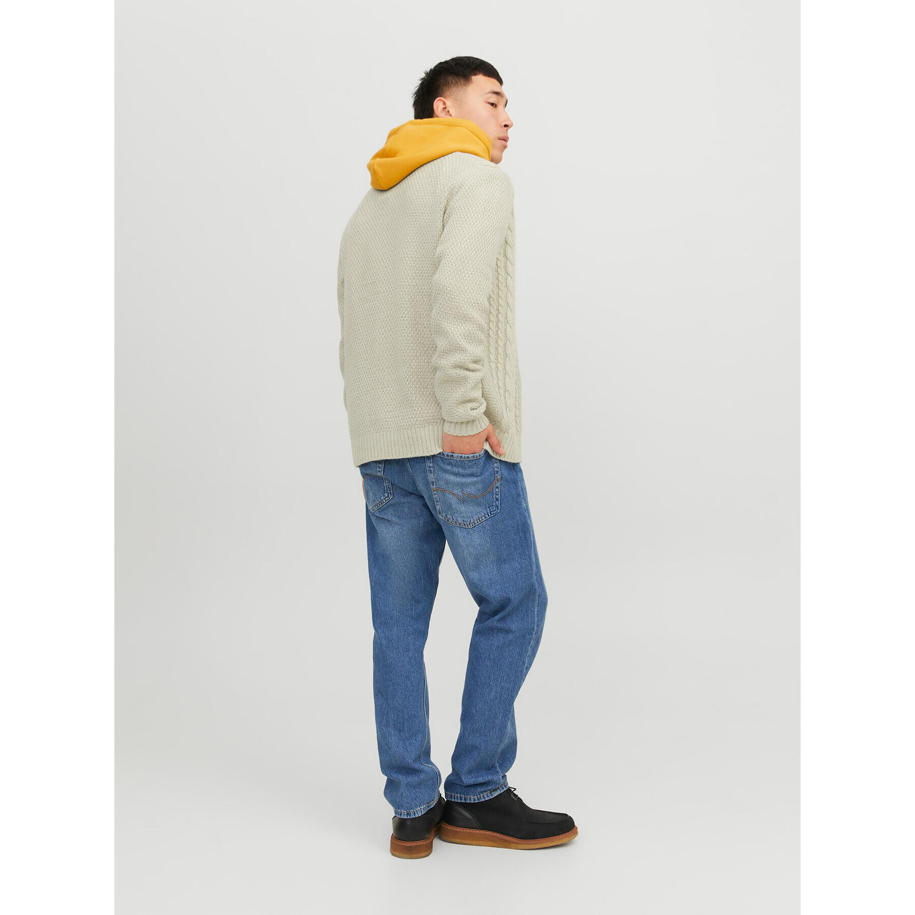 Jack&Jones Kardigán 12236318 Écru Regular Fit - Pepit.sk