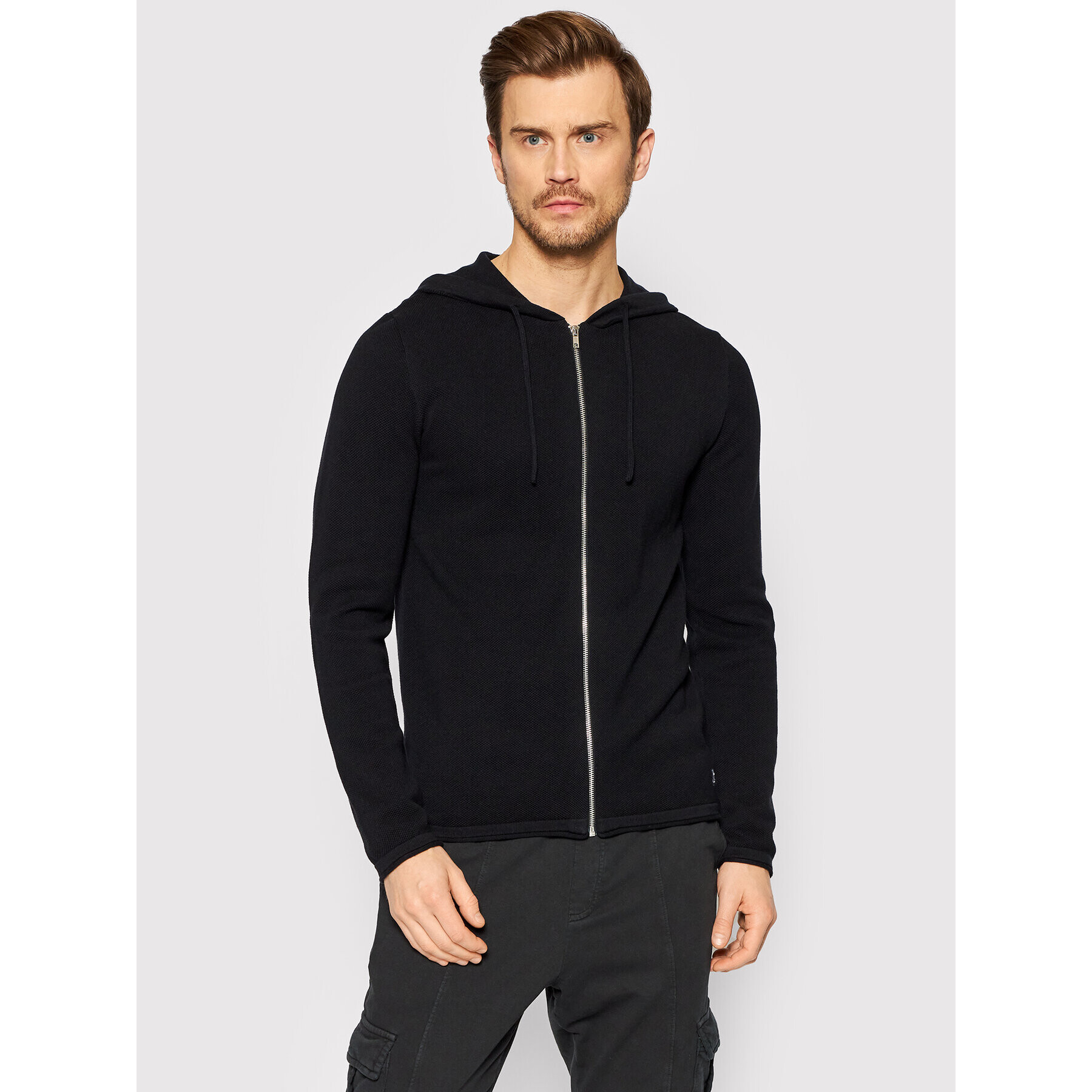 Jack&Jones Kardigán Hill 12190154 Čierna Regular Fit - Pepit.sk