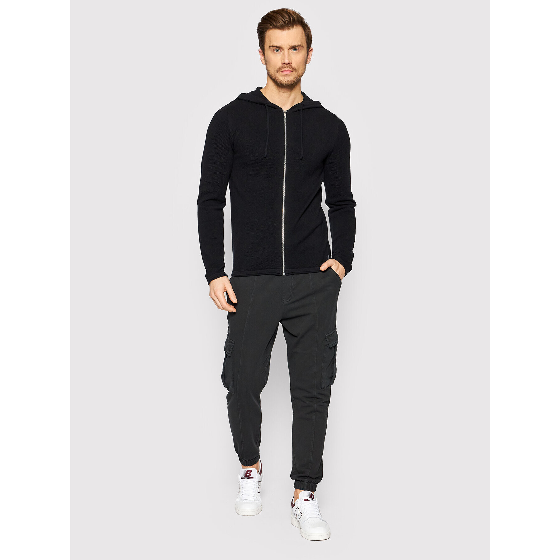 Jack&Jones Kardigán Hill 12190154 Čierna Regular Fit - Pepit.sk