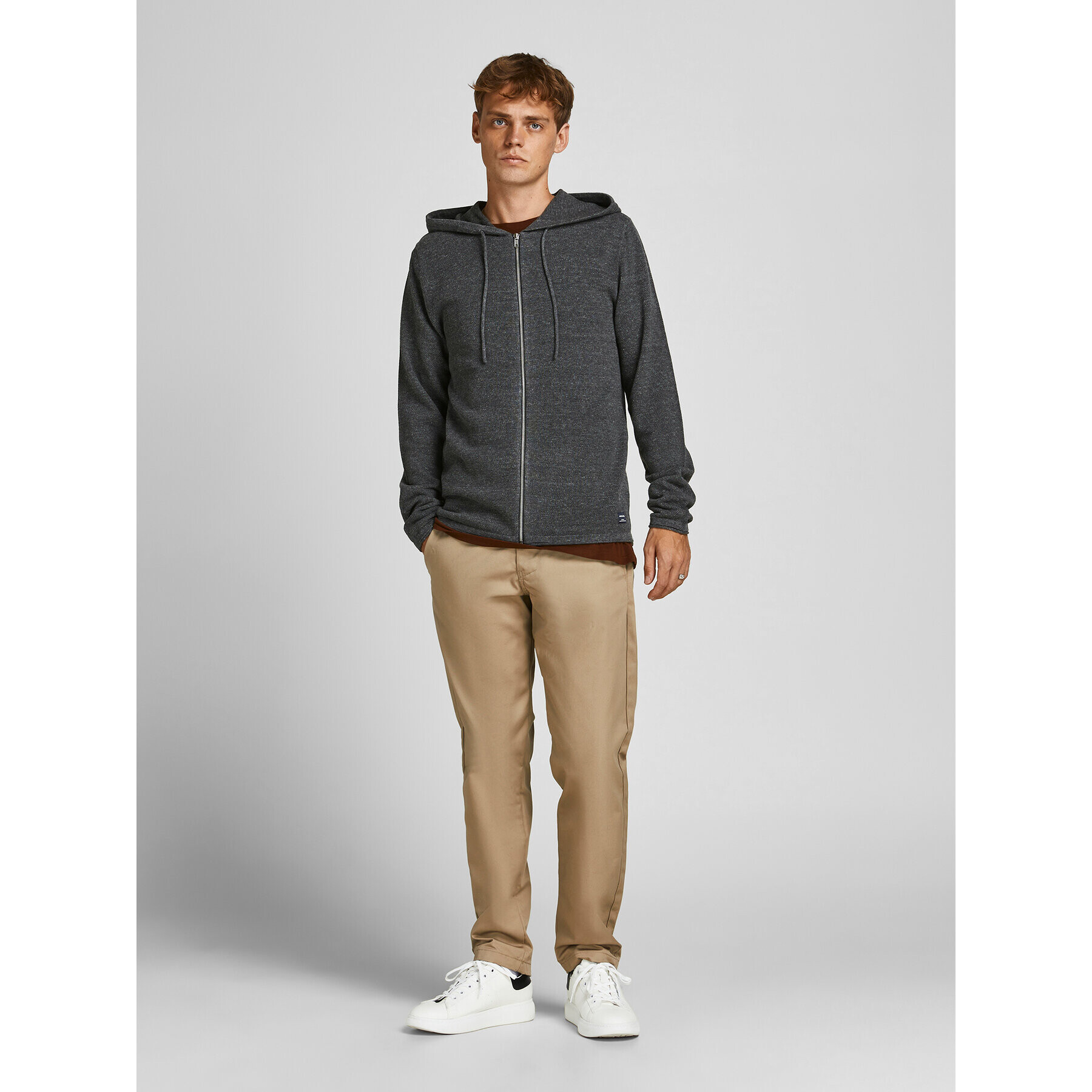 Jack&Jones Kardigán Hill 12190154 Sivá Regular Fit - Pepit.sk