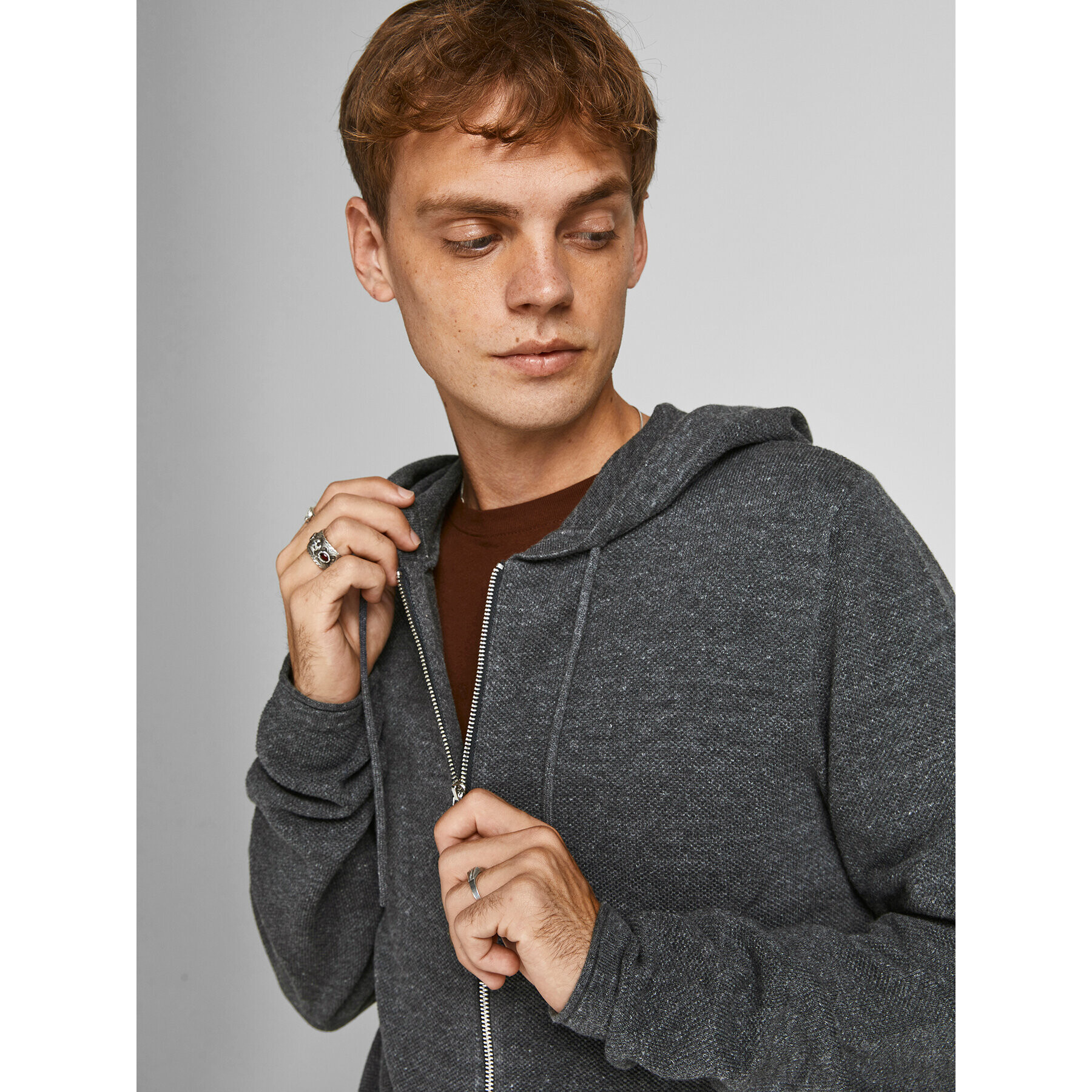 Jack&Jones Kardigán Hill 12190154 Sivá Regular Fit - Pepit.sk