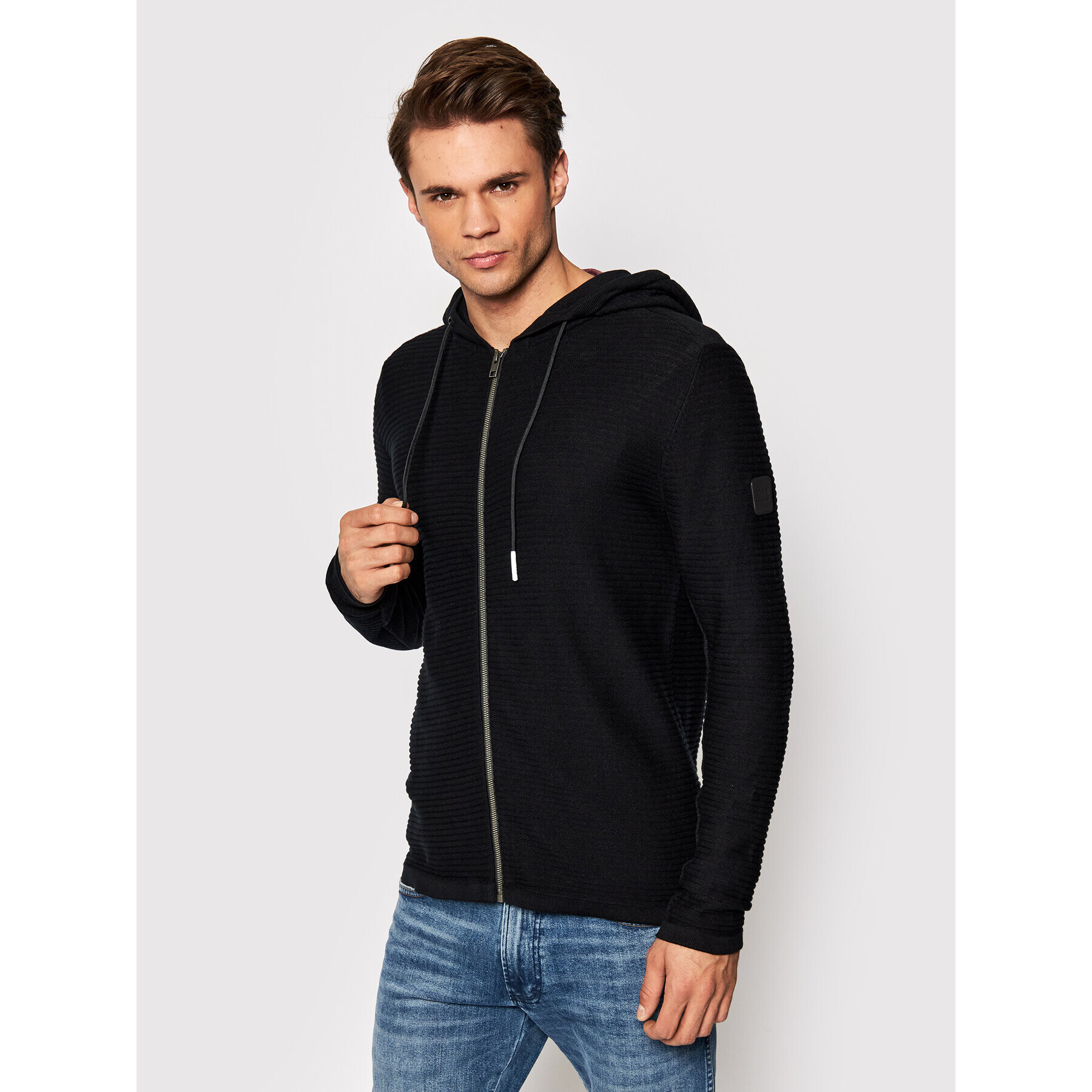 Jack&Jones Kardigán Tack 12197223 Čierna Regular Fit - Pepit.sk