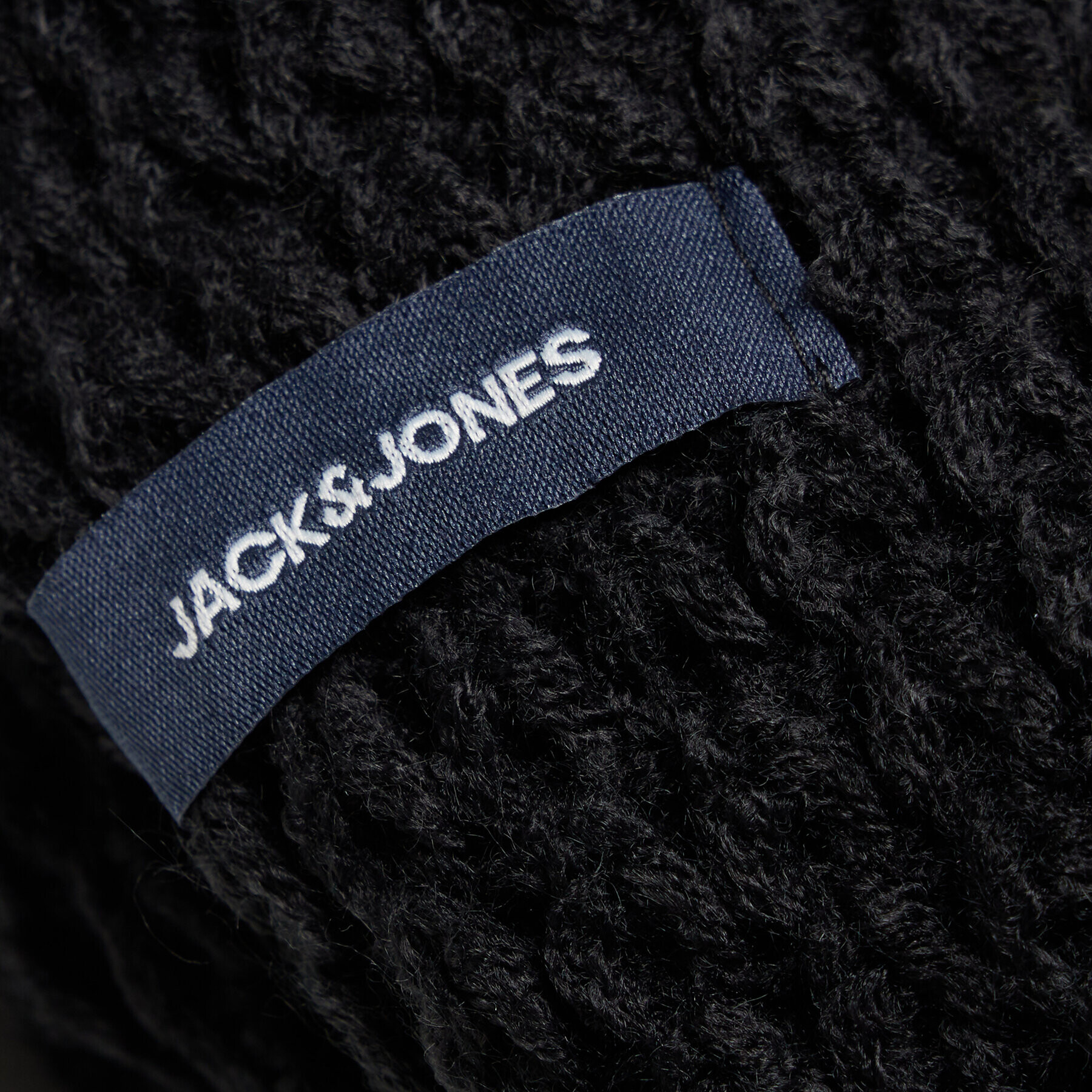 Jack&Jones Komínový šál Waffle Knit 12127829 Čierna - Pepit.sk