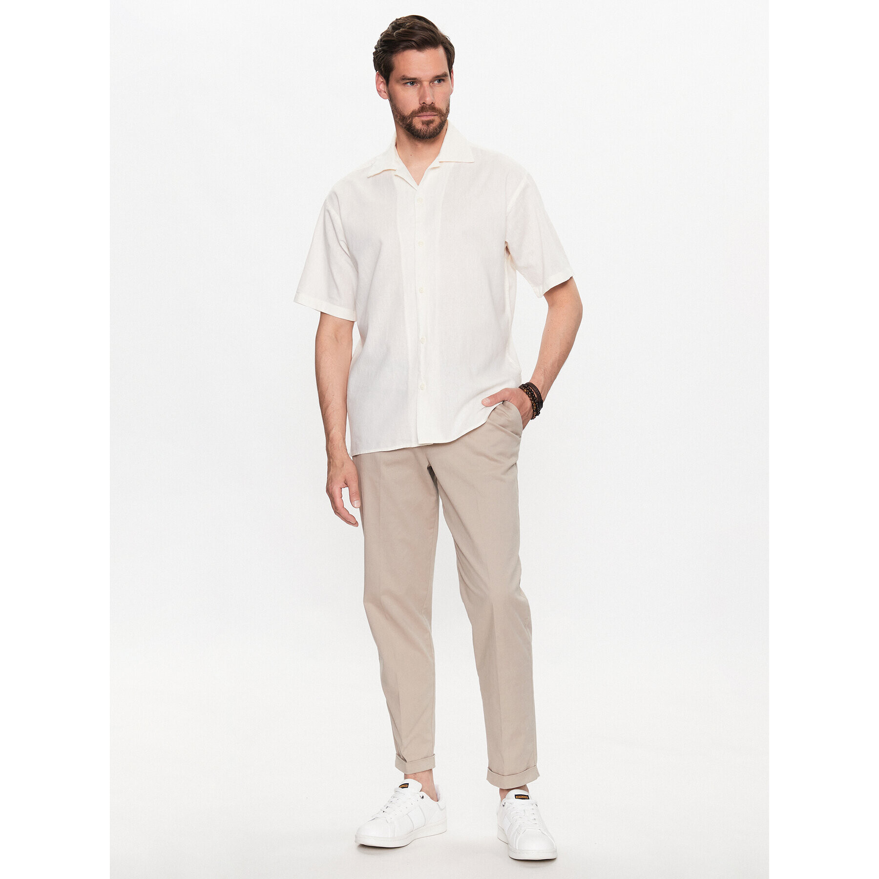 Jack&Jones Košeľa Belize 12234714 Biela Relaxed Fit - Pepit.sk