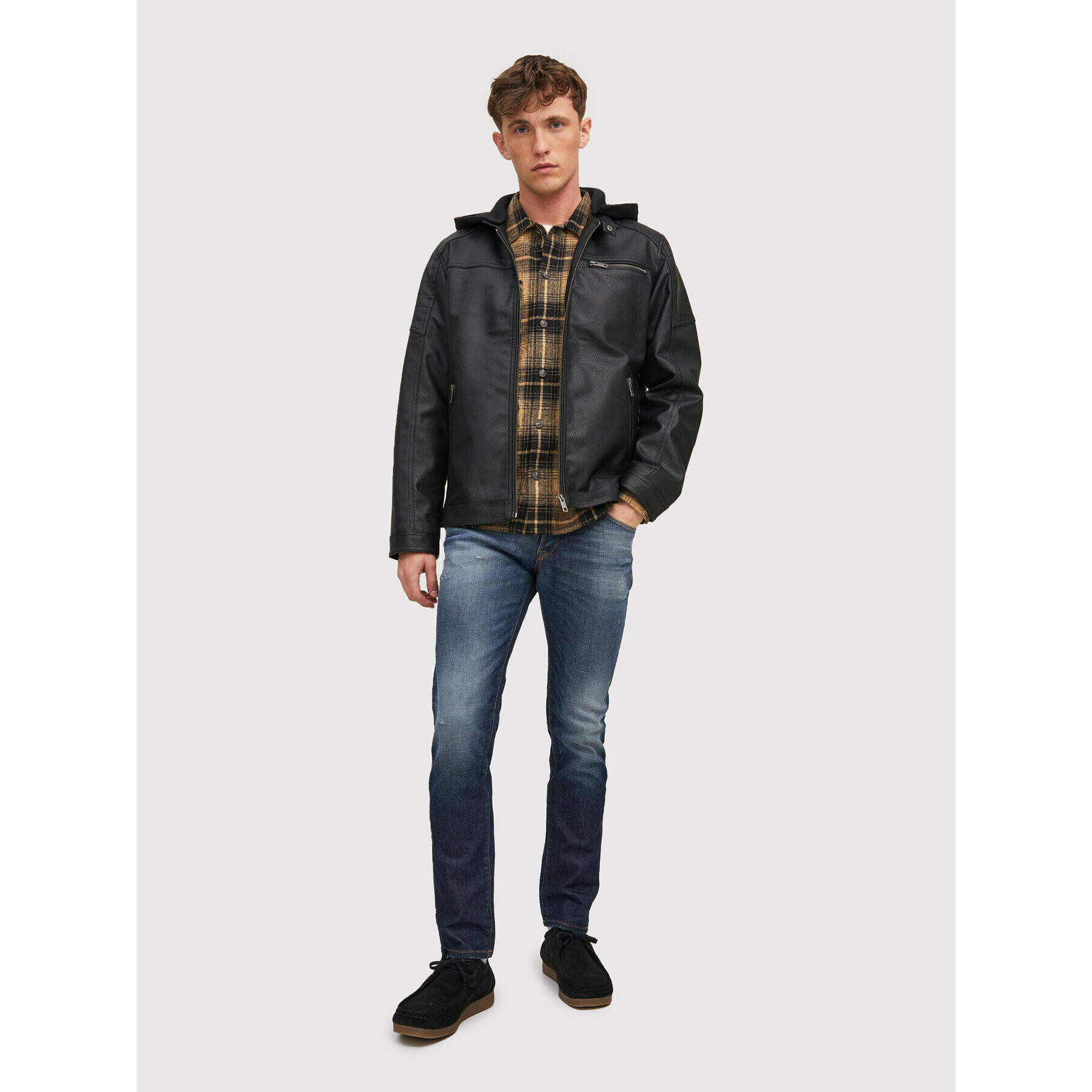 Jack&Jones Košeľa Jay 12213478 Hnedá Regular Fit - Pepit.sk