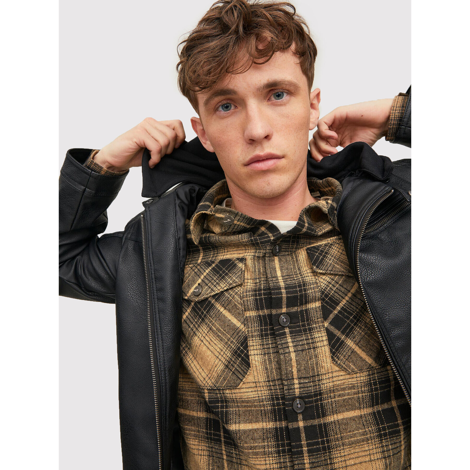 Jack&Jones Košeľa Jay 12213478 Hnedá Regular Fit - Pepit.sk