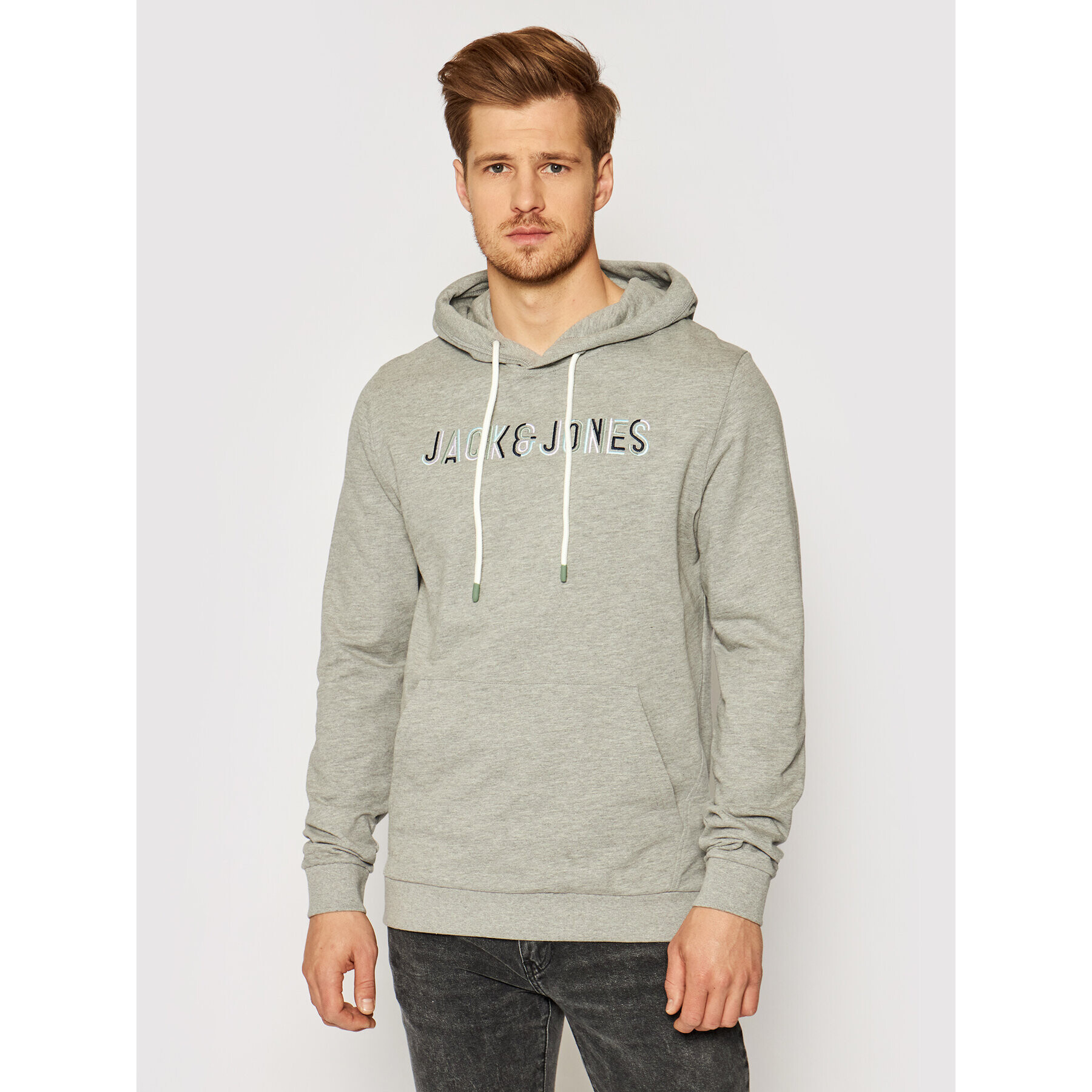 Jack&Jones Mikina Beach 12188248 Sivá Regular Fit - Pepit.sk