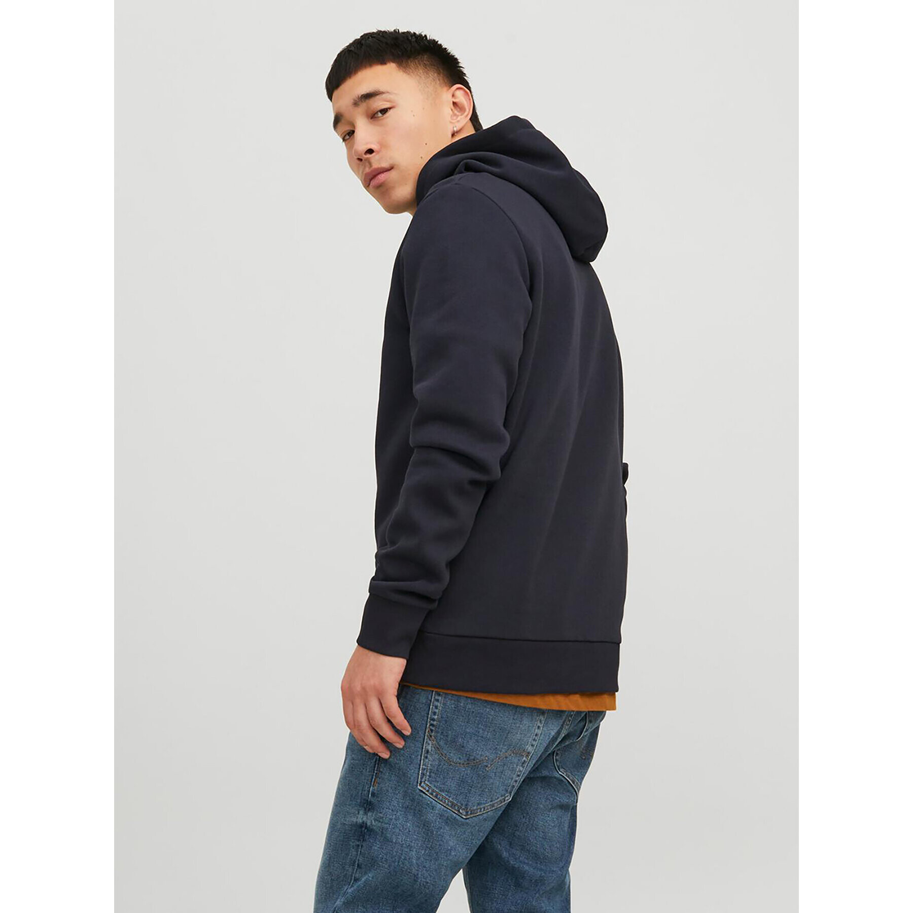 Jack&Jones Mikina Logo 12233597 Tmavomodrá Standard Fit - Pepit.sk