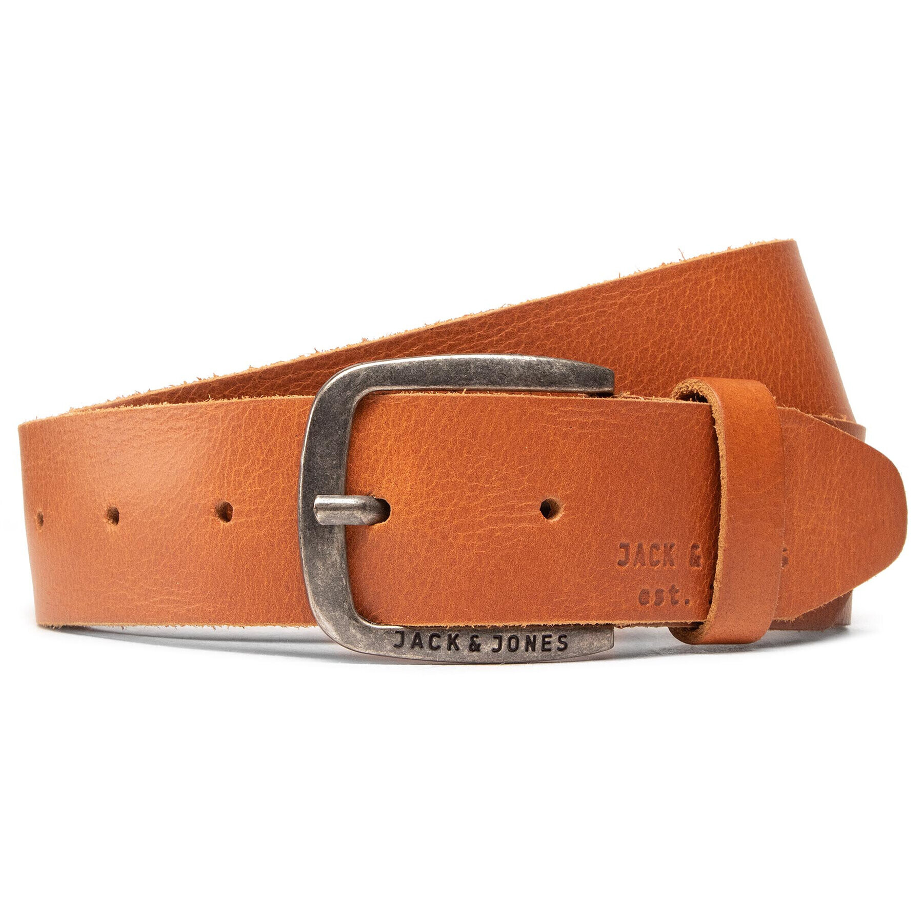 Jack&Jones Pánsky opasok Jackpaul Leather Belt 12111286 Hnedá - Pepit.sk