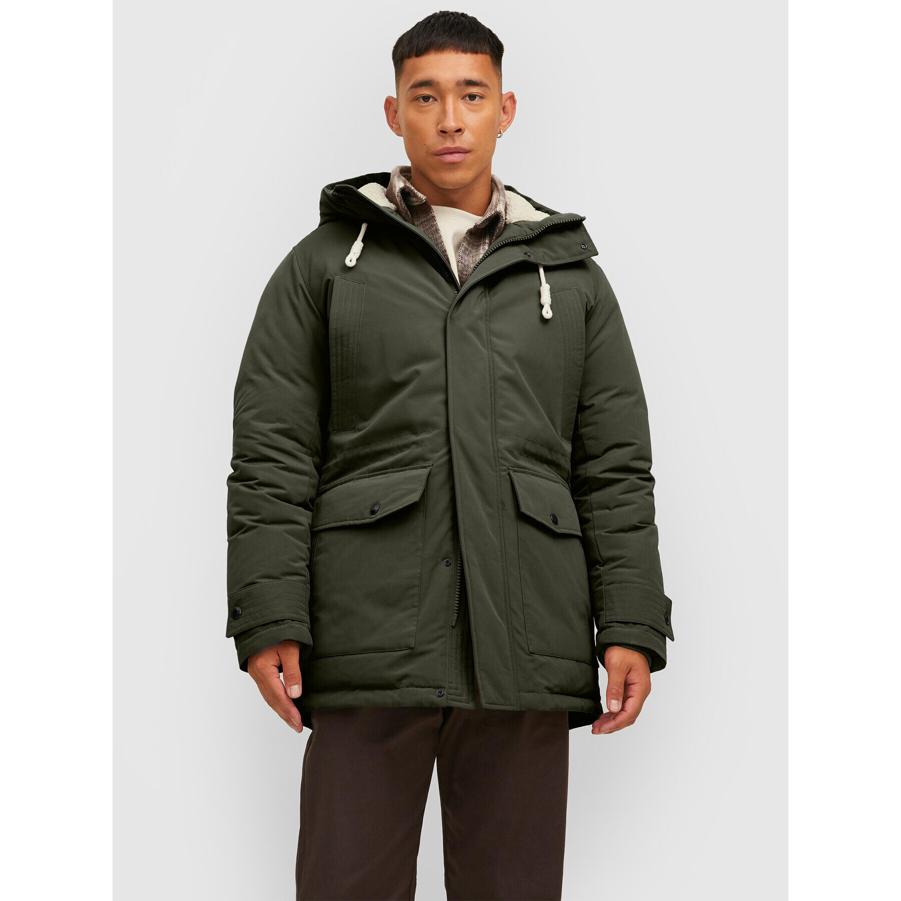 Jack&Jones Parka Mash 12211771 Zelená Regular Fit - Pepit.sk