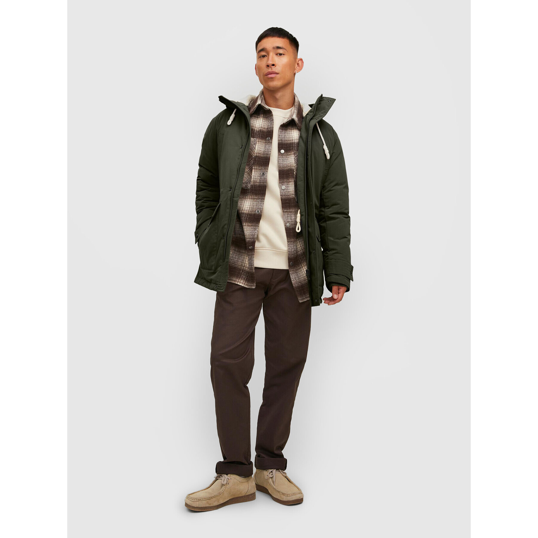 Jack&Jones Parka Mash 12211771 Zelená Regular Fit - Pepit.sk