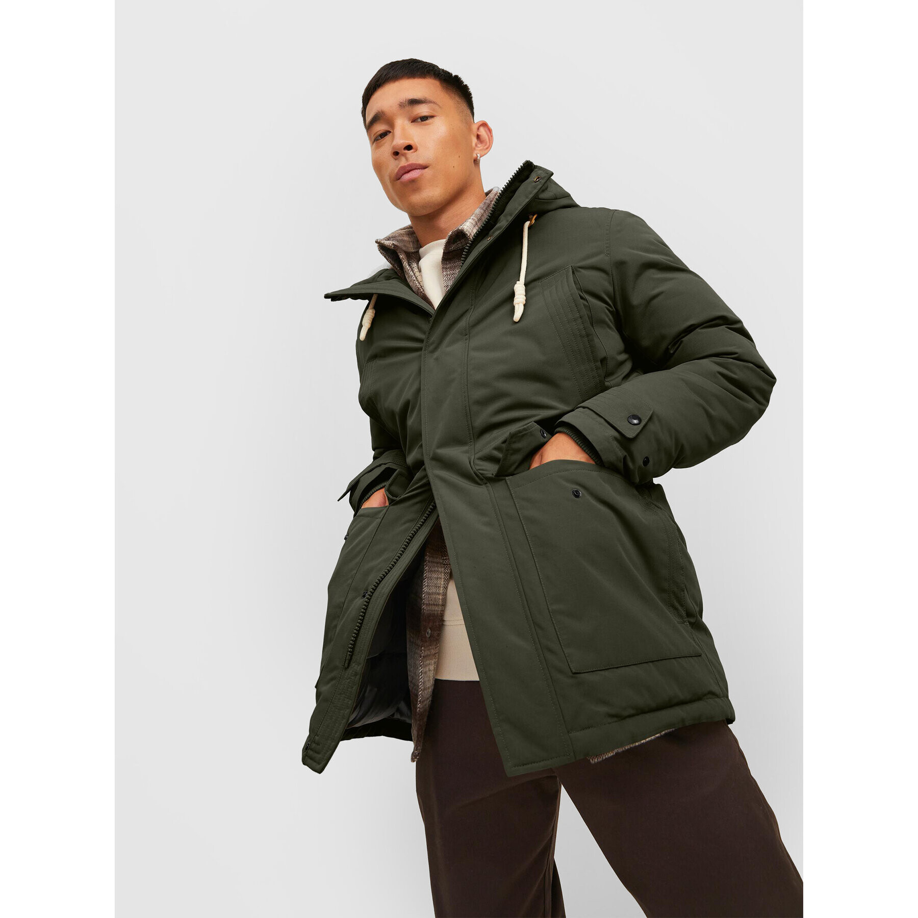 Jack&Jones Parka Mash 12211771 Zelená Regular Fit - Pepit.sk