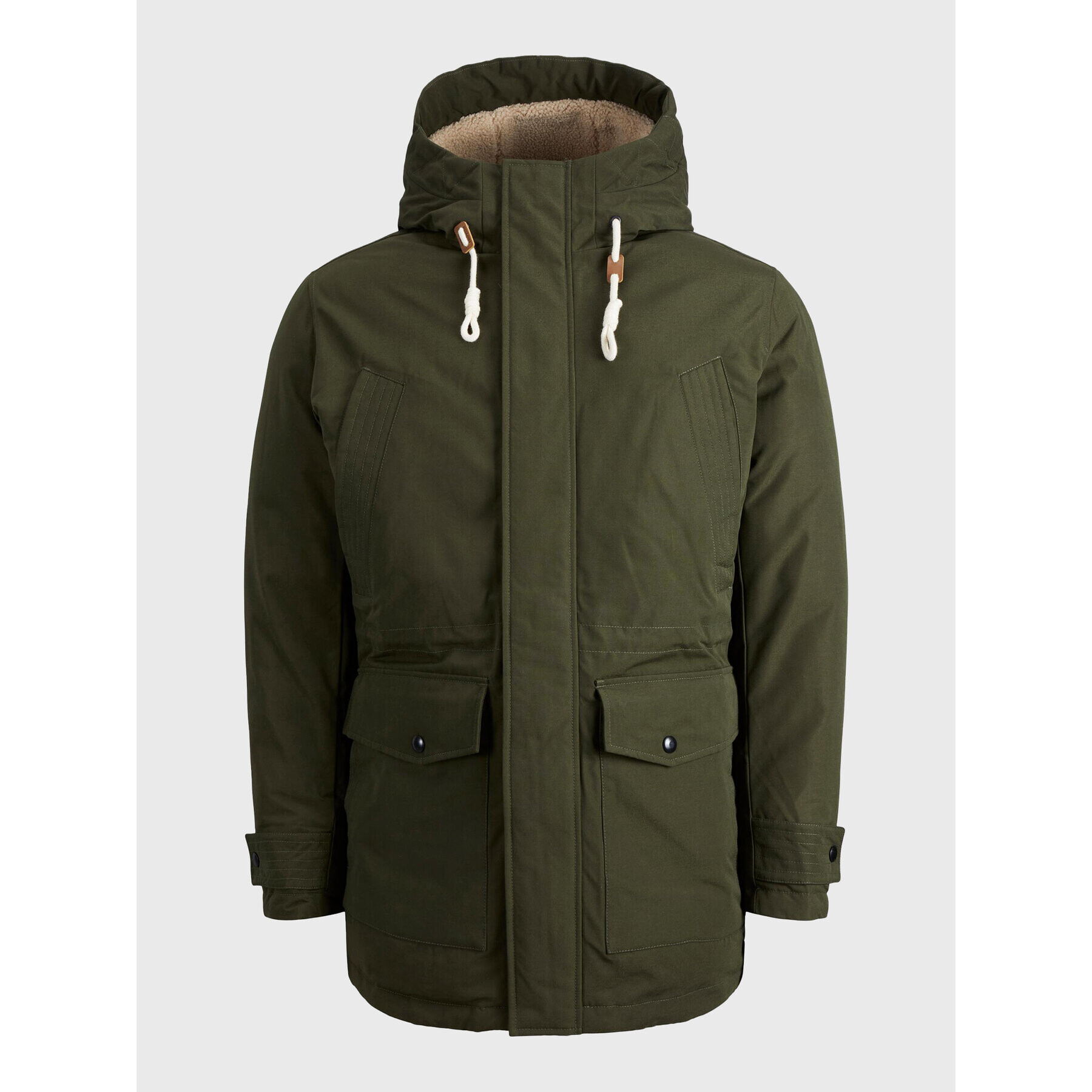 Jack&Jones Parka Mash 12211771 Zelená Regular Fit - Pepit.sk