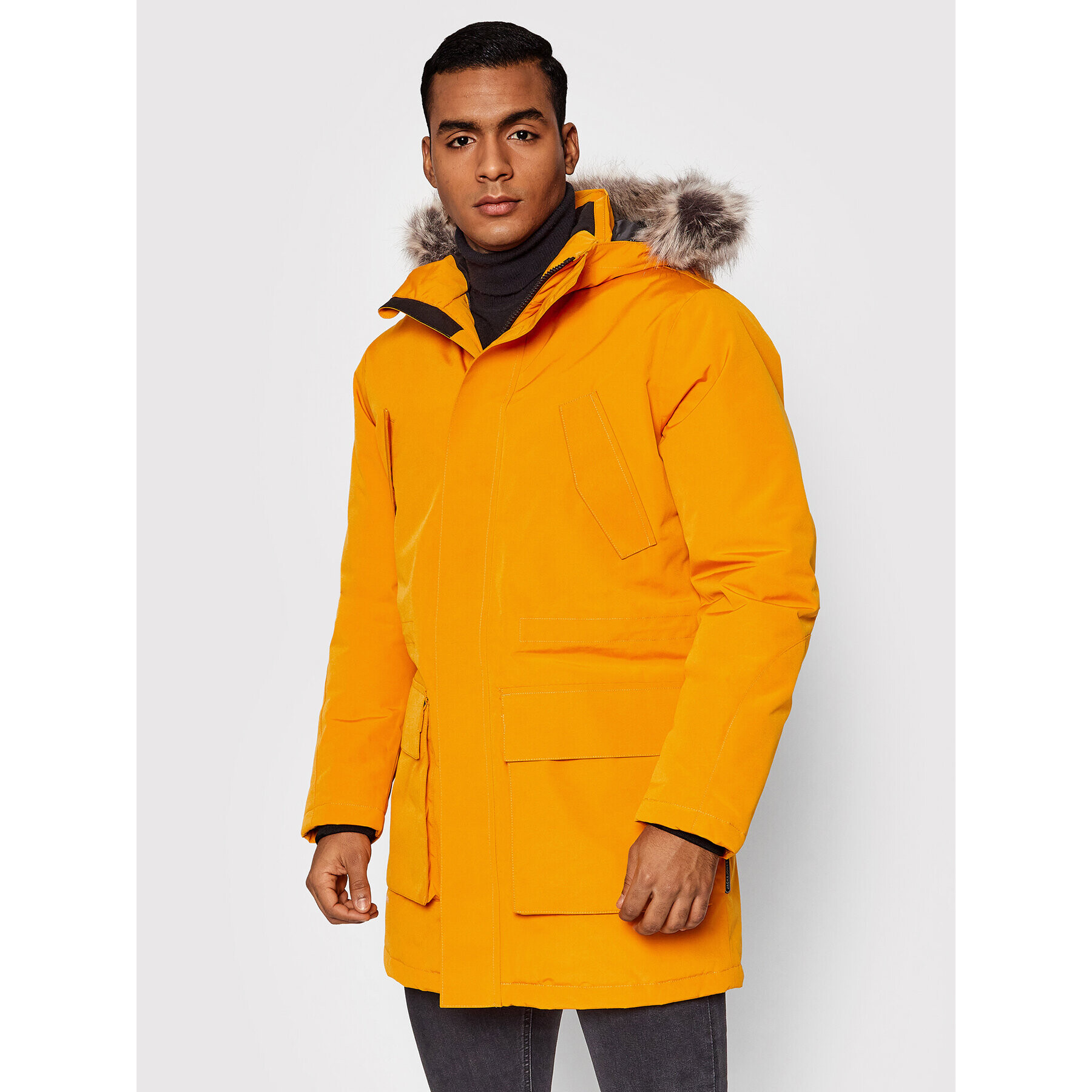 Jack&Jones Parka Meyland Hybrid 12157936 Oranžová Regular Fit - Pepit.sk