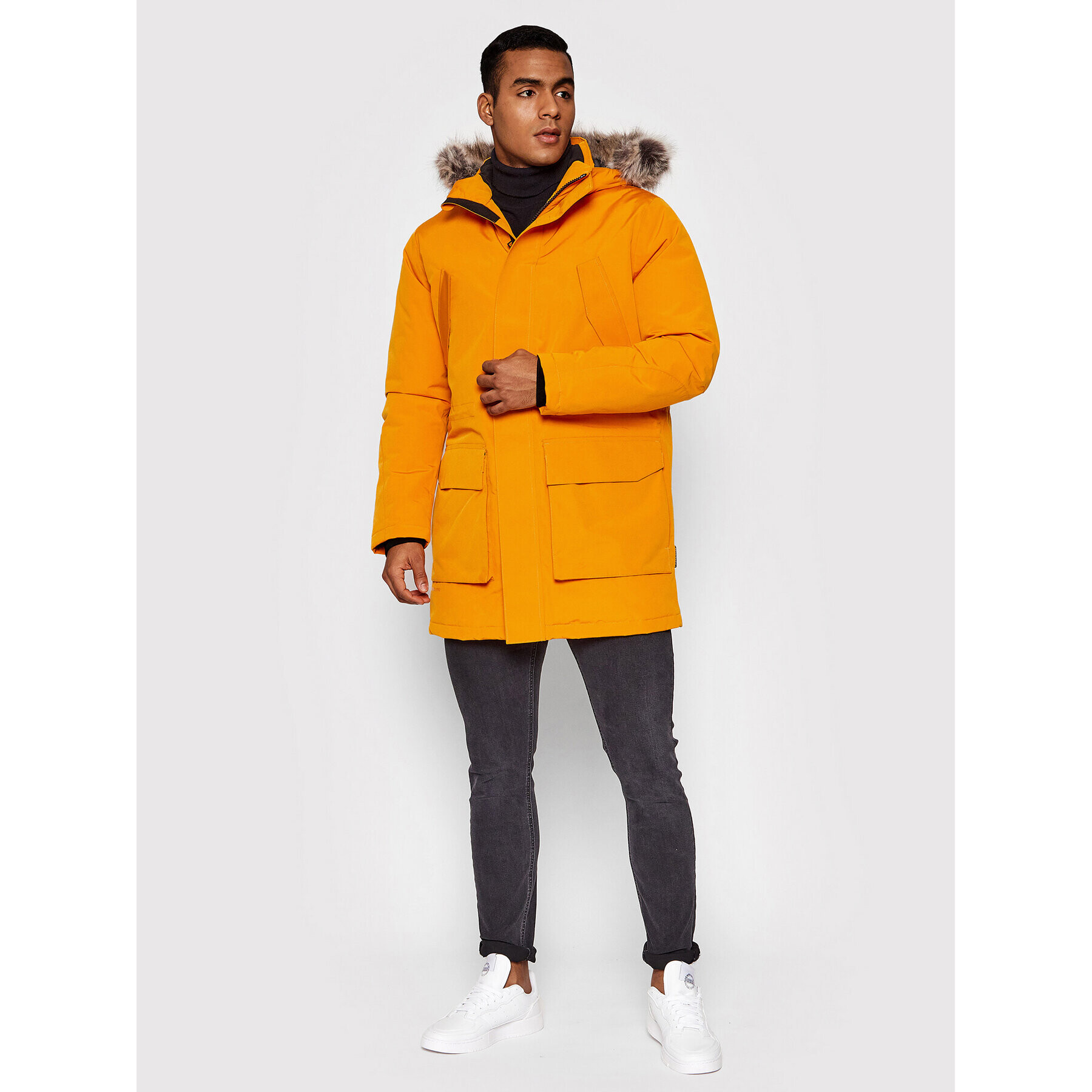 Jack&Jones Parka Meyland Hybrid 12157936 Oranžová Regular Fit - Pepit.sk