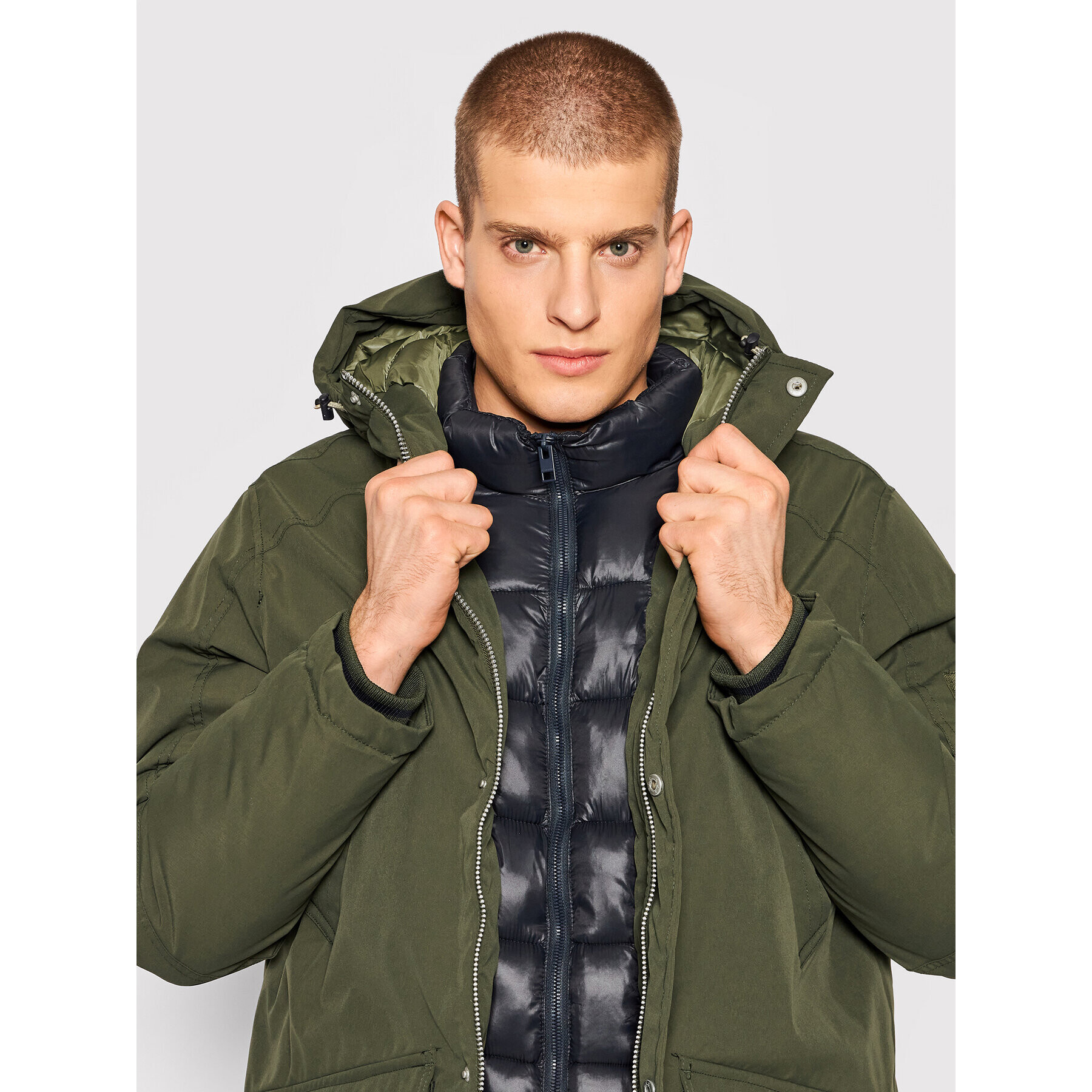 Jack&Jones Parka Terrazzo 12192668 Zelená Regular Fit - Pepit.sk