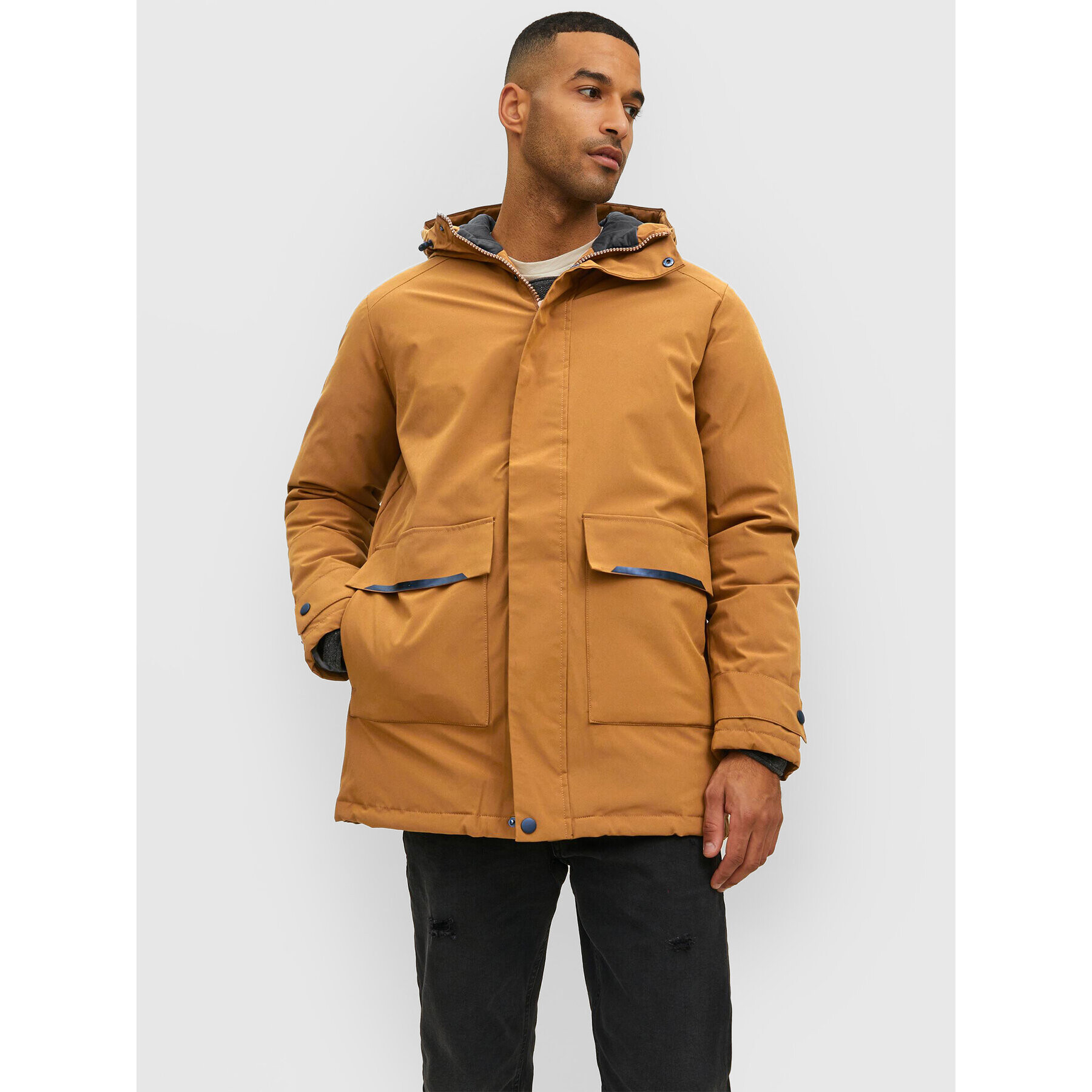 Jack&Jones Parka Tiko 12211896 Hnedá Regular Fit - Pepit.sk