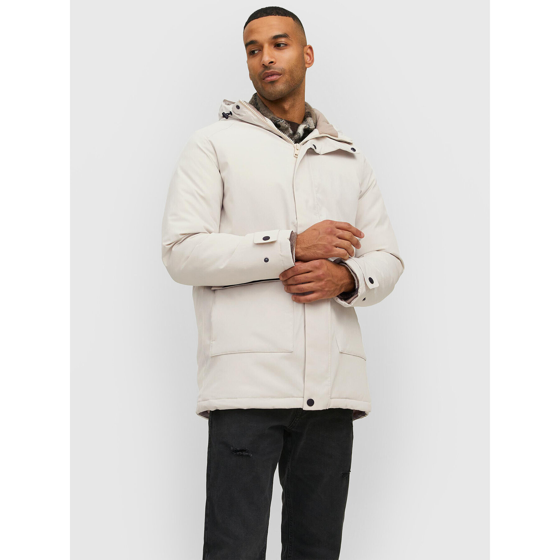 Jack&Jones Parka Tiko 12211896 Sivá Regular Fit - Pepit.sk