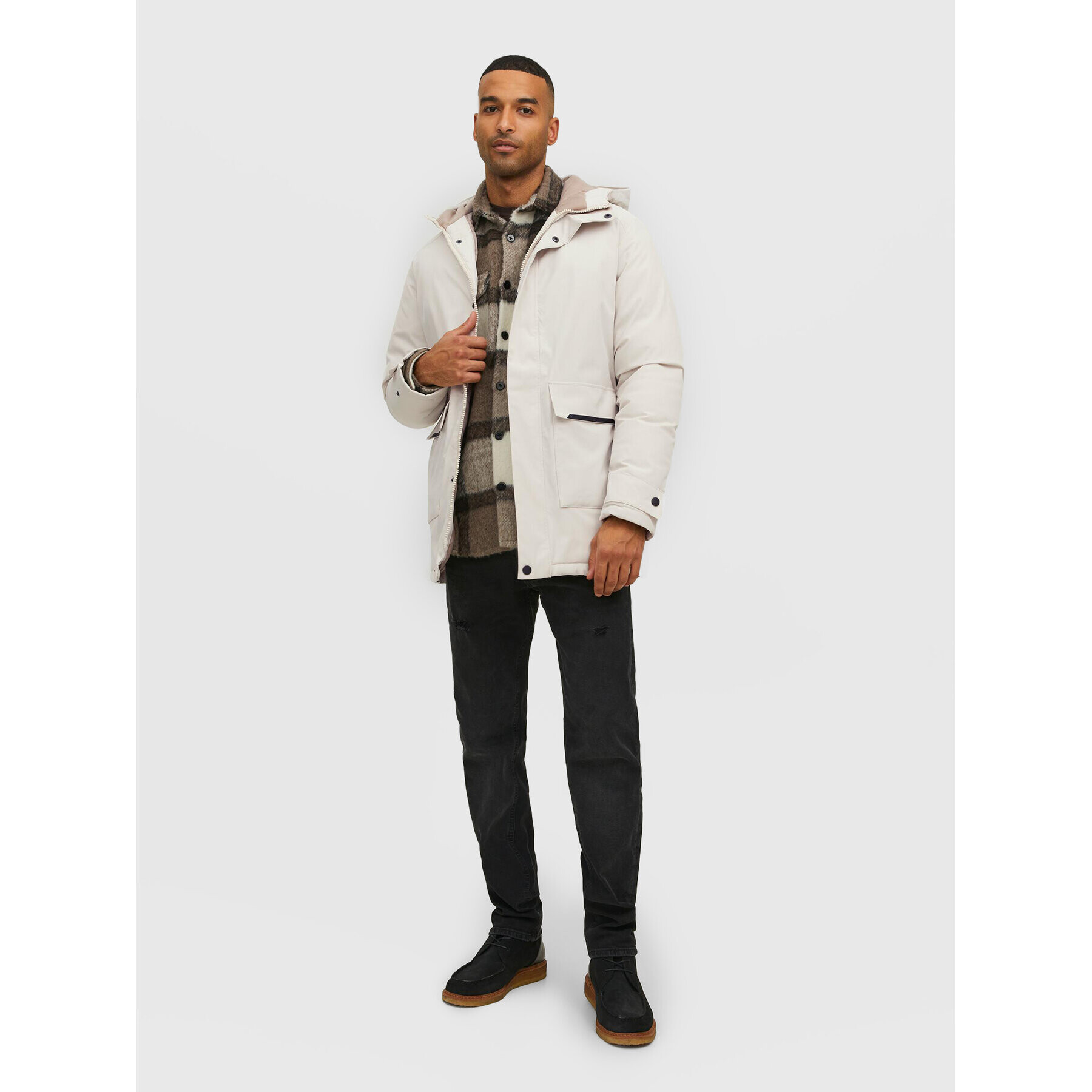 Jack&Jones Parka Tiko 12211896 Sivá Regular Fit - Pepit.sk