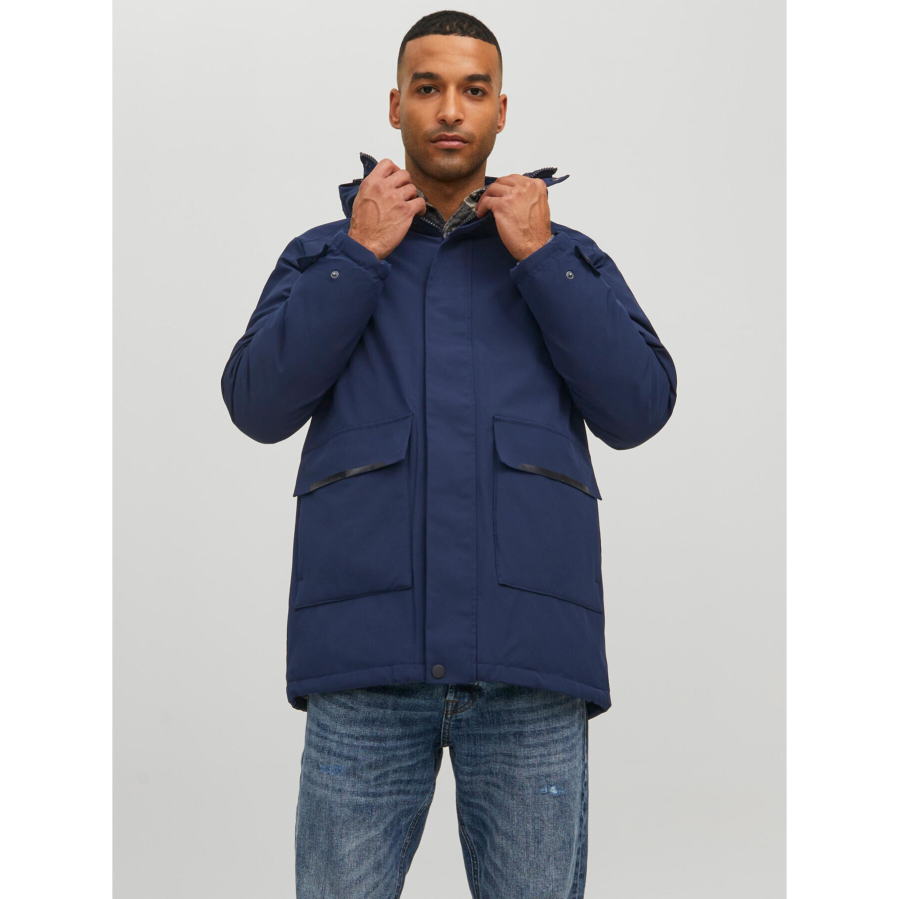 Jack&Jones Parka Tiko 12211896 Tmavomodrá Regular Fit - Pepit.sk