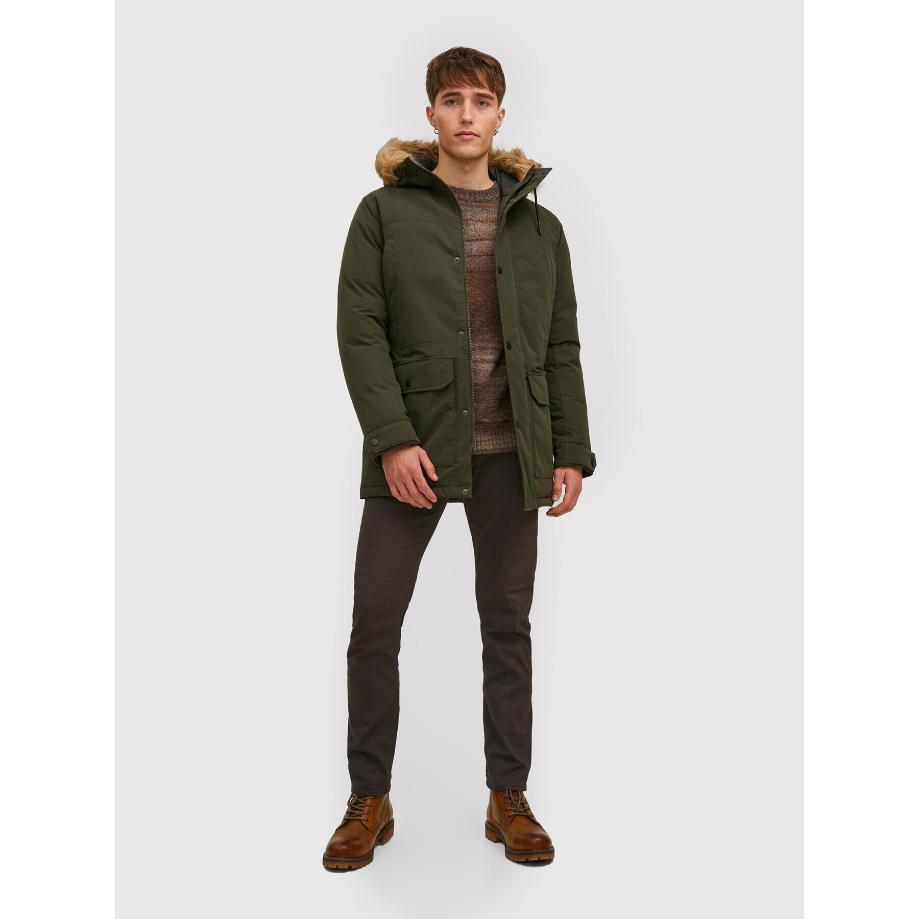 Jack&Jones Parka Winner 12211948 Zelená Regular Fit - Pepit.sk