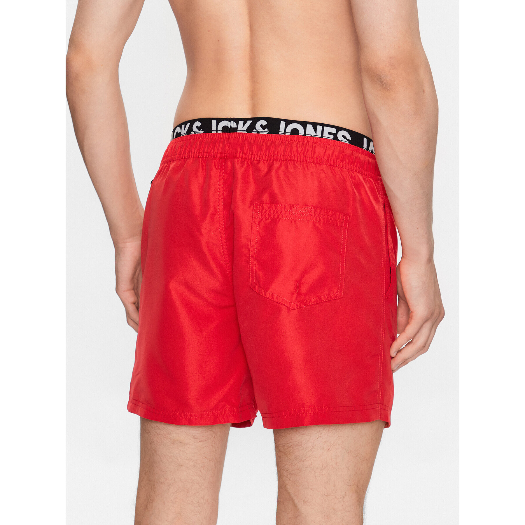 Jack&Jones Plavecké šortky 12227254 Červená Regular Fit - Pepit.sk