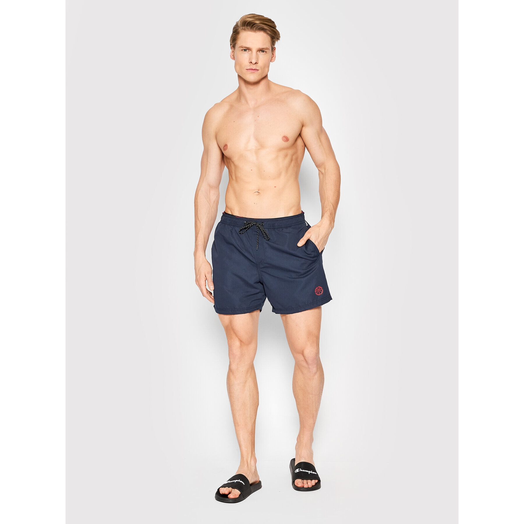 Jack&Jones Plavecké šortky Crete 12202956 Tmavomodrá Regular Fit - Pepit.sk