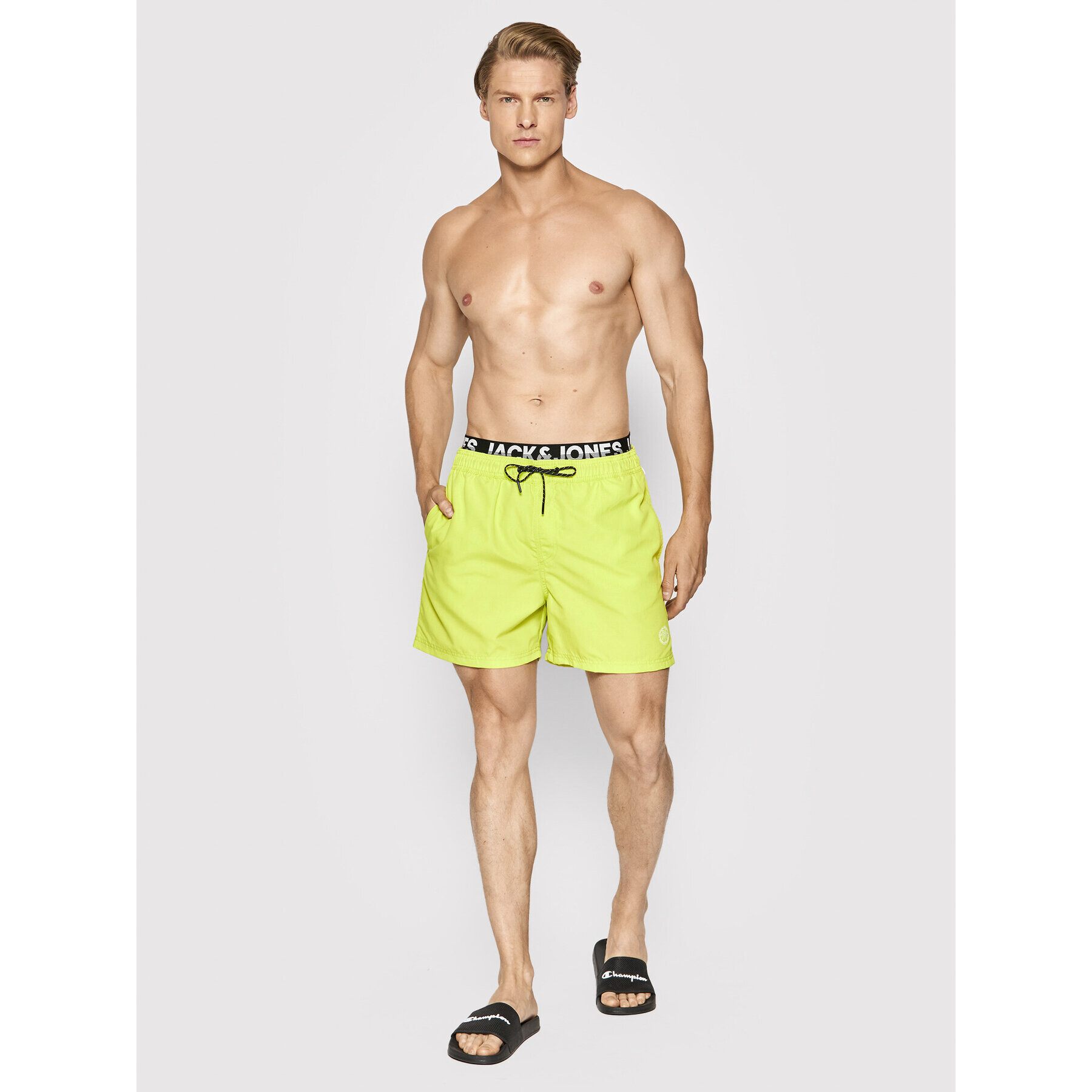 Jack&Jones Plavecké šortky Crete 12203815 Zelená Regular Fit - Pepit.sk