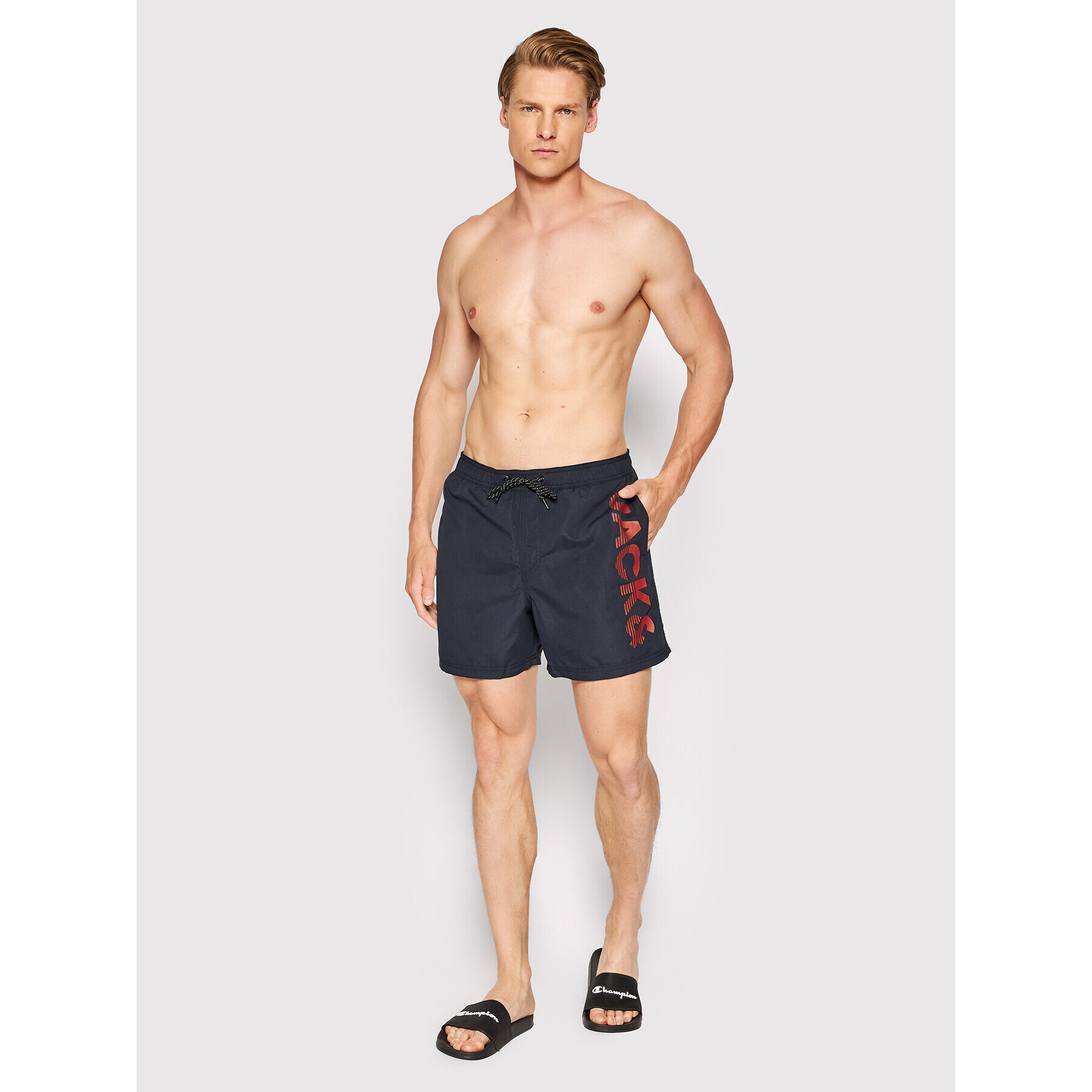 Jack&Jones Plavecké šortky Crete 12203826 Tmavomodrá Regular Fit - Pepit.sk