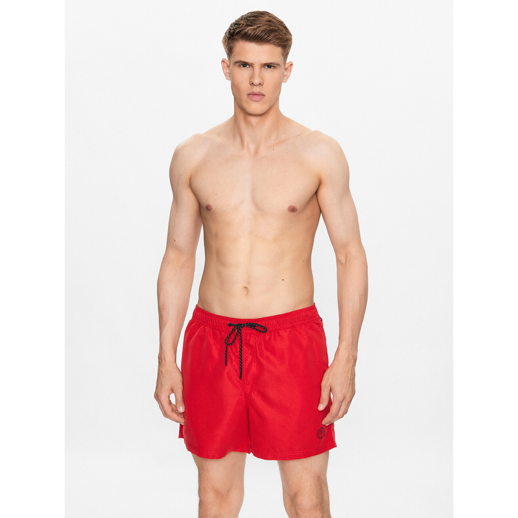 Jack&Jones Plavecké šortky Fiji 12225961 Červená Regular Fit - Pepit.sk