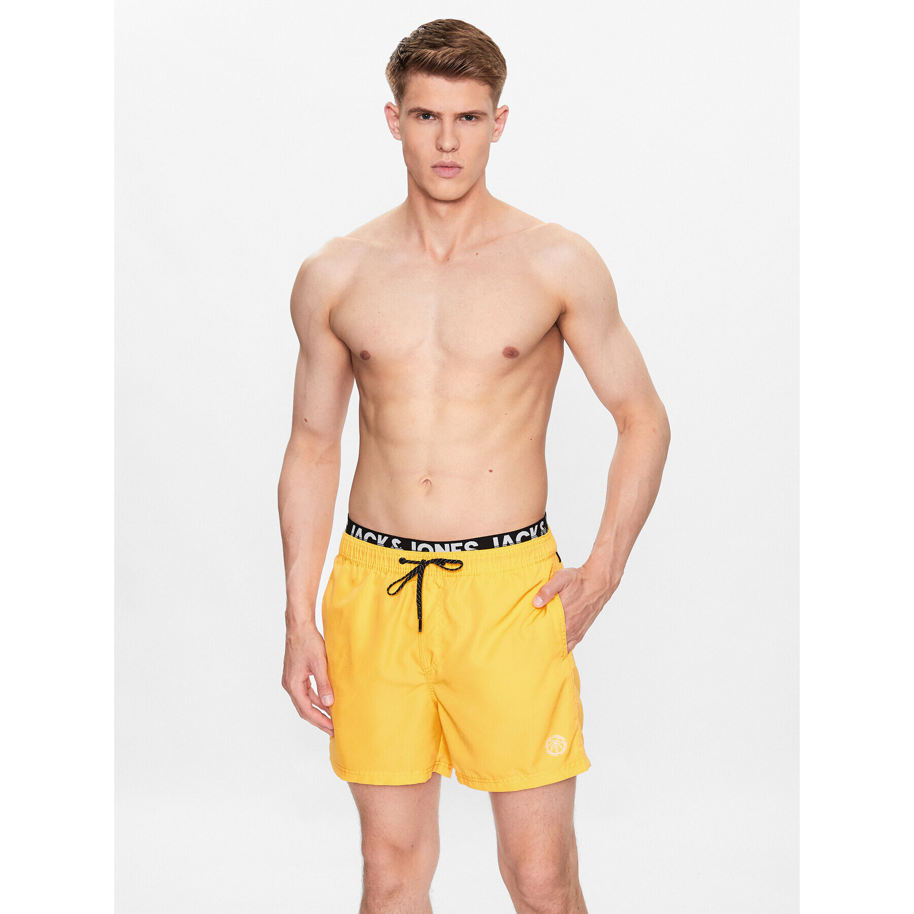 Jack&Jones Plavecké šortky Fiji 12227254 Žltá Regular Fit - Pepit.sk